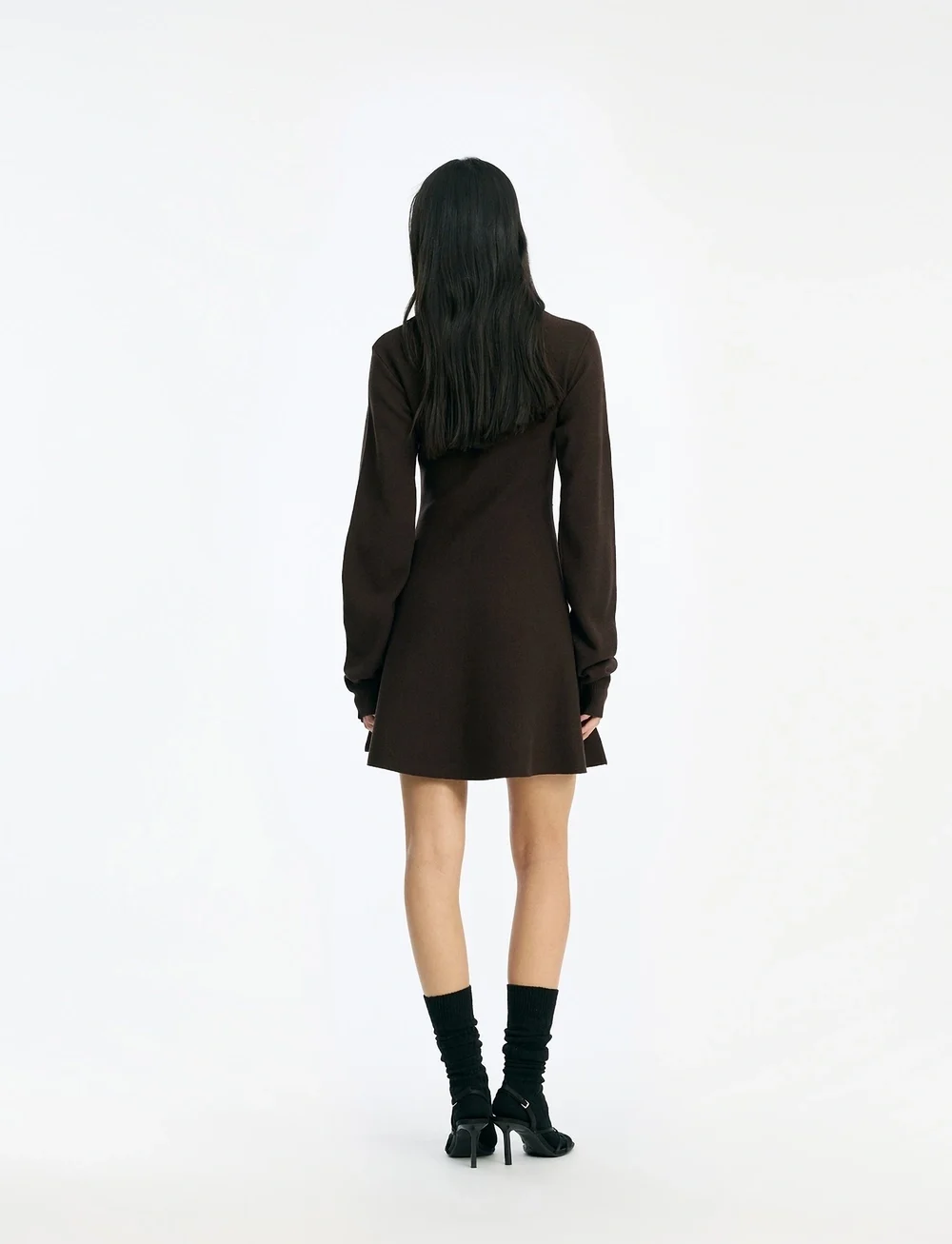 ROTATE Birger Christensen - Slinky Knit Polo Dress - strikkjoler - molÉ - 3