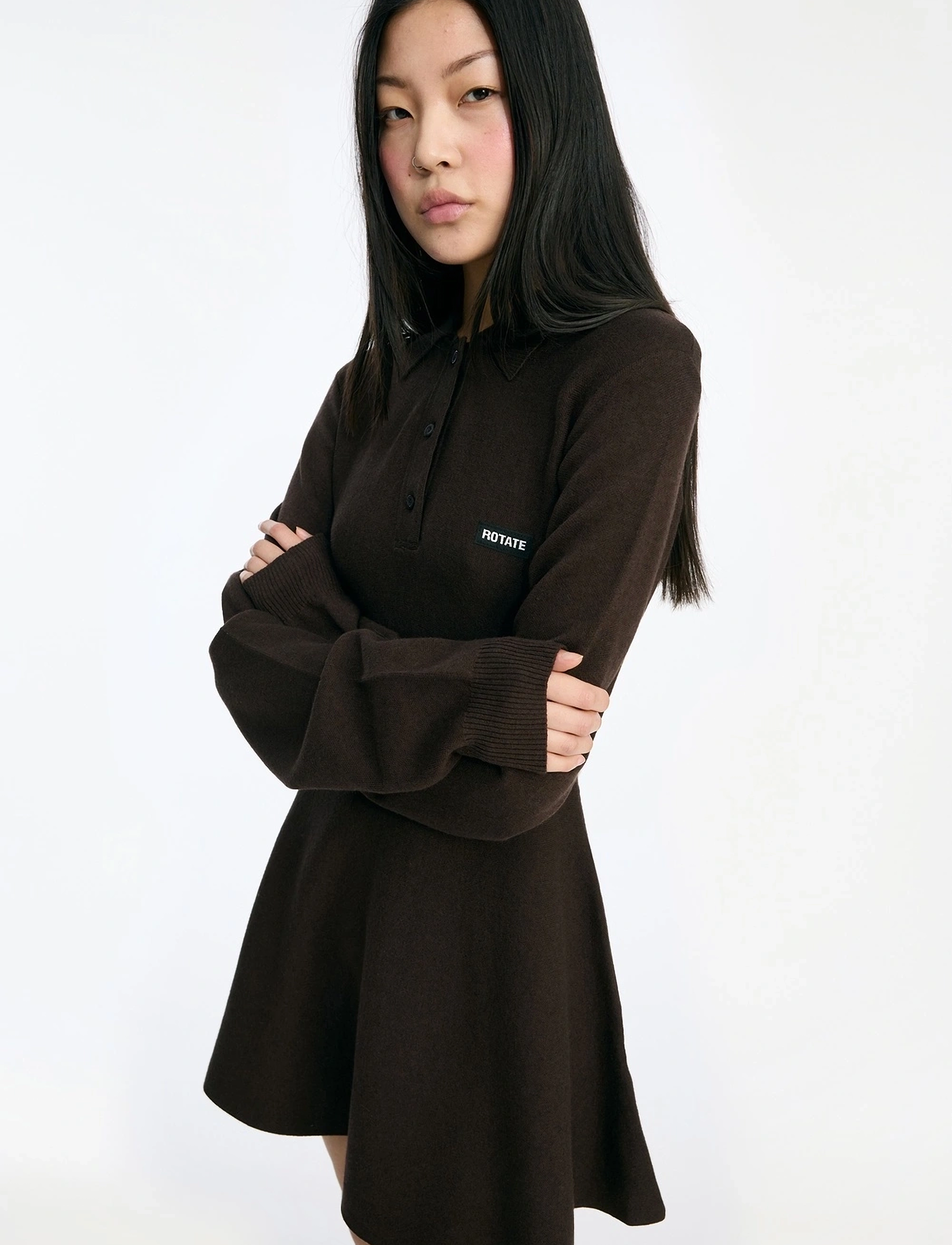 Slinky Knit Polo Dress 3