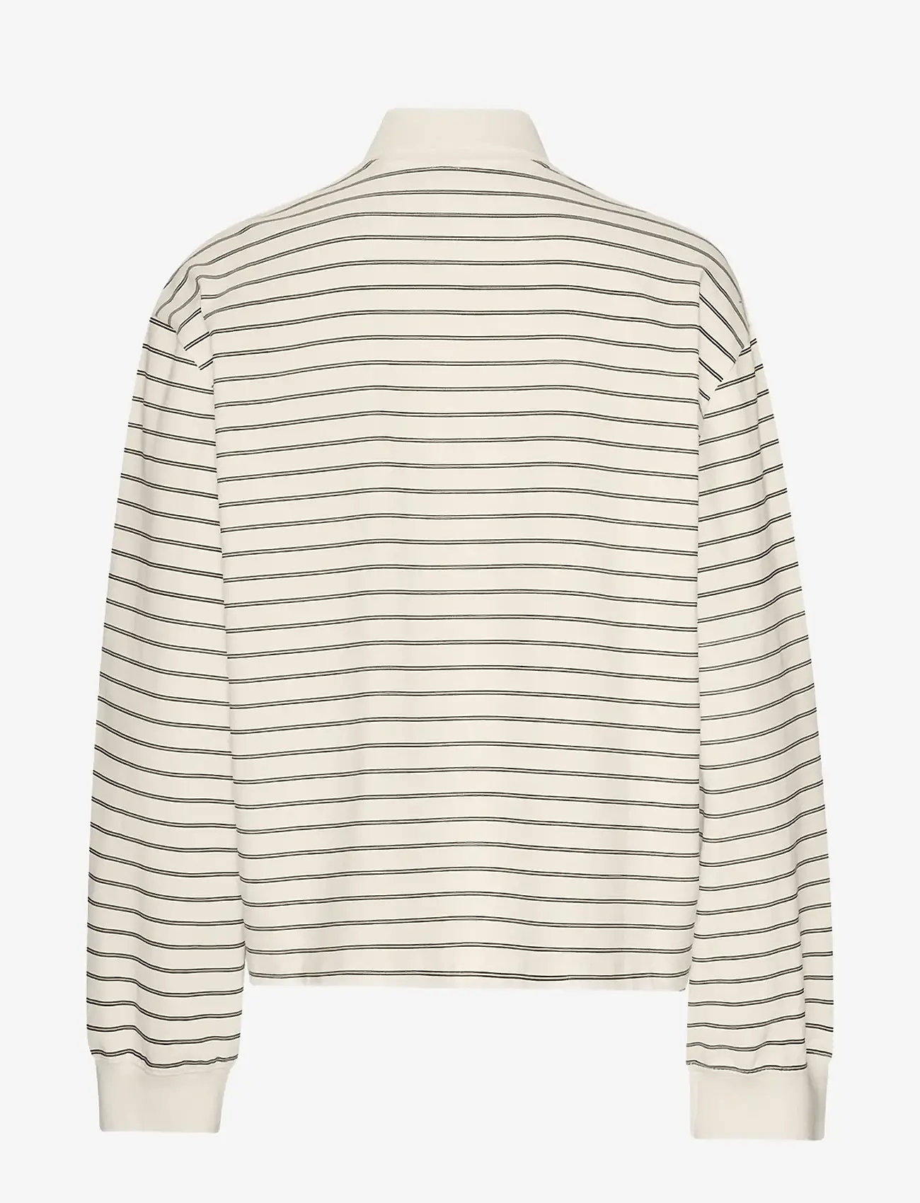 ROTATE Birger Christensen - PIQUE LONGSLEEVE POLO - pikéer - egret comb. - 2