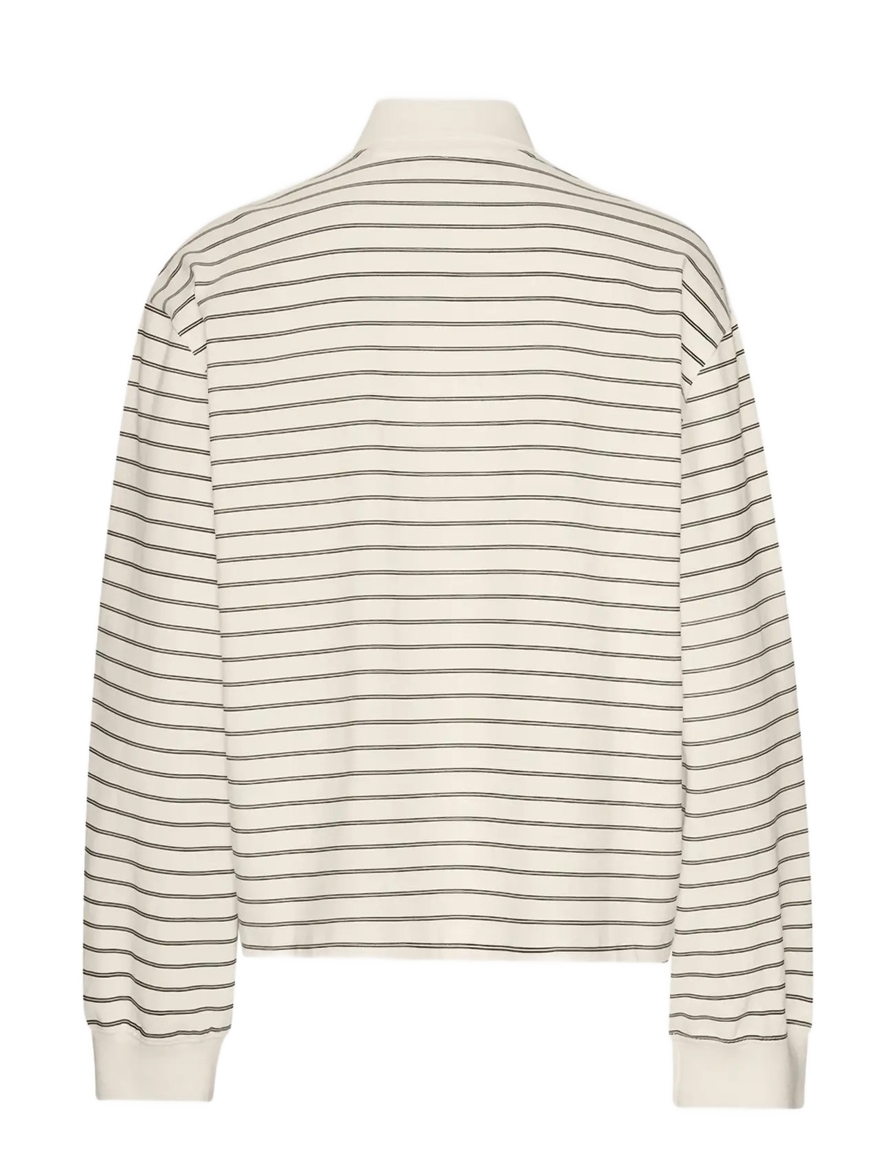 ROTATE Birger Christensen - PIQUE LONGSLEEVE POLO - egret comb. - 2