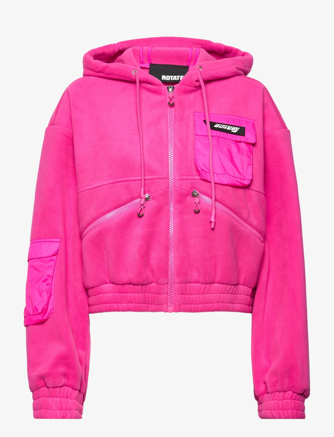 ROTATE Birger Christensen - Dracyyy Teddy Jacket - sweatshirts & hættetrøjer - pink glow - 0