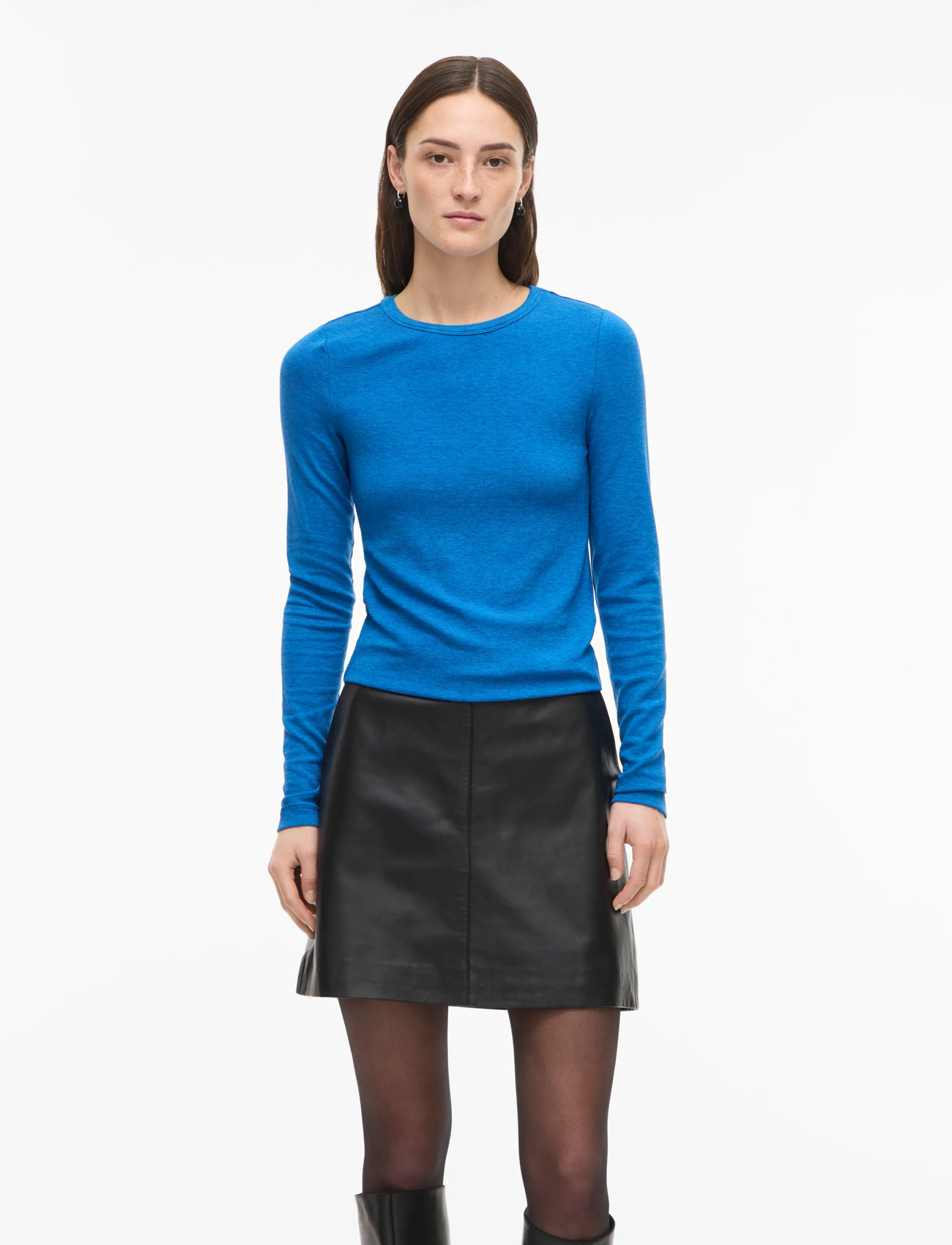 ROUGE EDIT Roumaple L/S O-Neck Tee/2 - Blue - XS