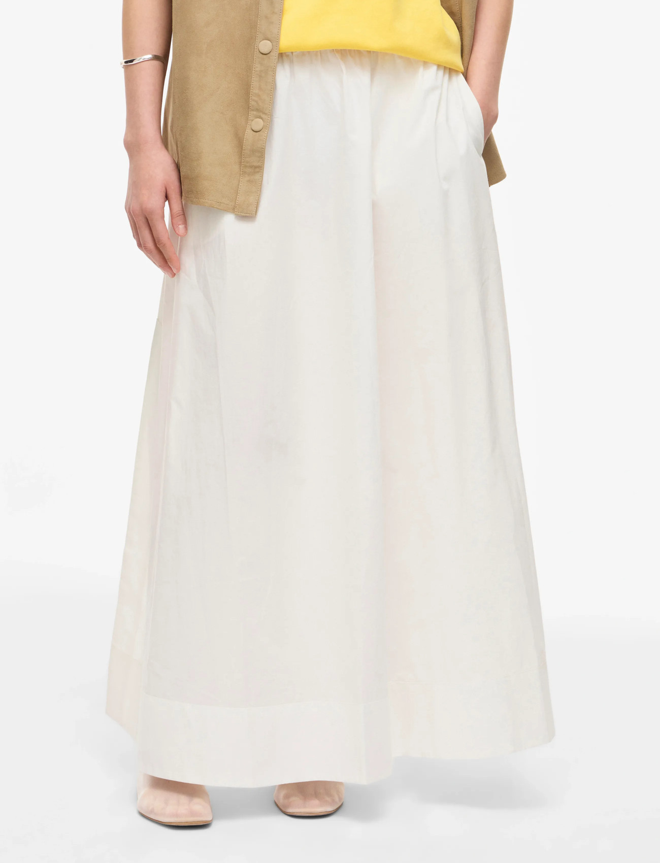 ROUGE EDIT Roulinne Hw Ankle Skirt - Cream - 34