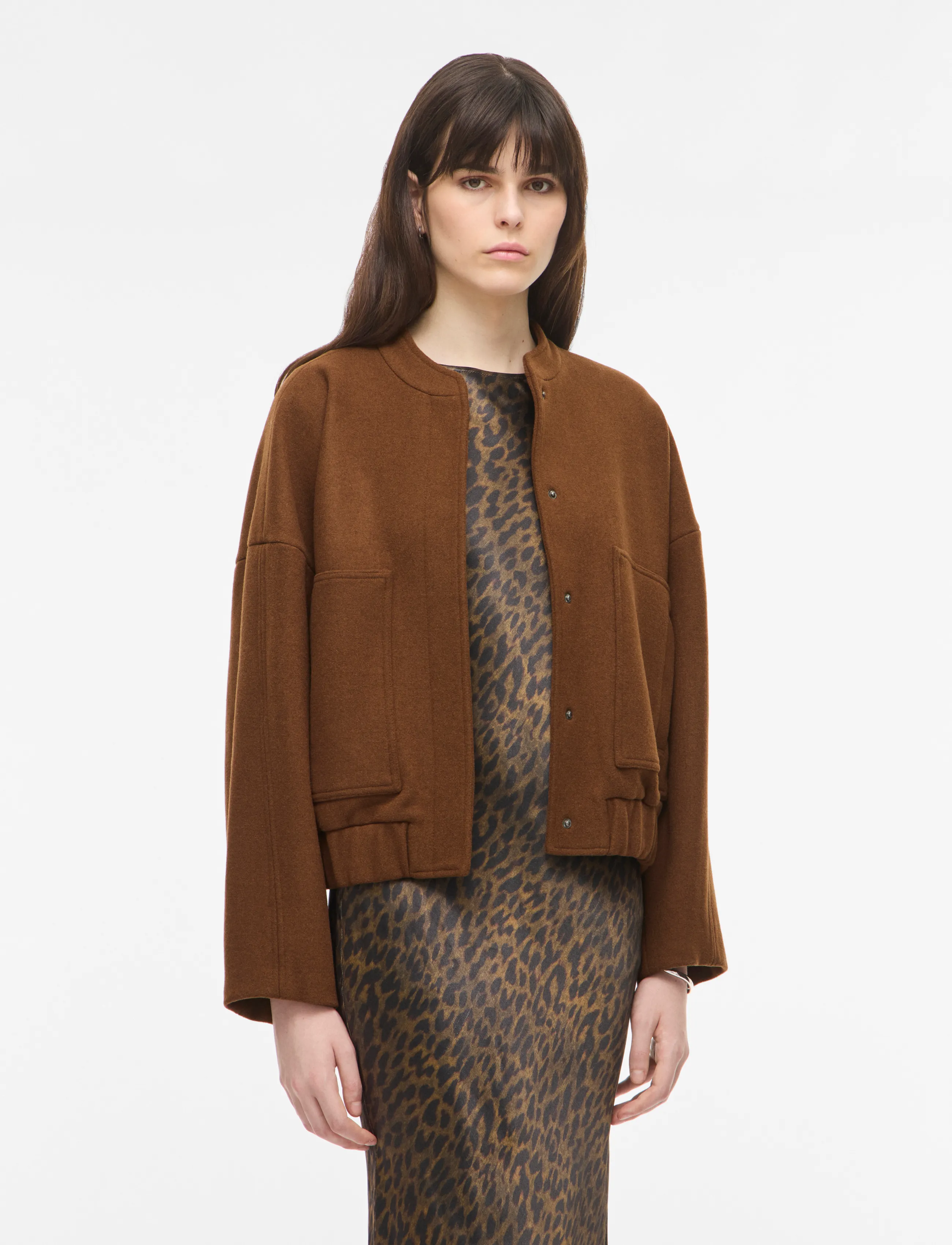ROUGE EDIT ROUNELLIE L/S BOMBER JACKET/1 - Jackets & Coats - COFFEE LIQUEÚR / brown
