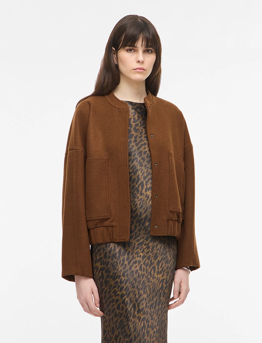 ROUGE EDIT - ROUNELLIE L/S BOMBER JACKET/1 - bomberjakker - coffee liqueÚr - 0