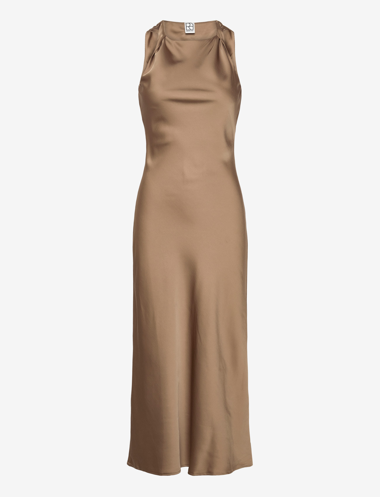 ROUGE EDIT - ROUSHYRAS S/L MIDI DRESS/2 - midi kjoler - petrified oak - 1