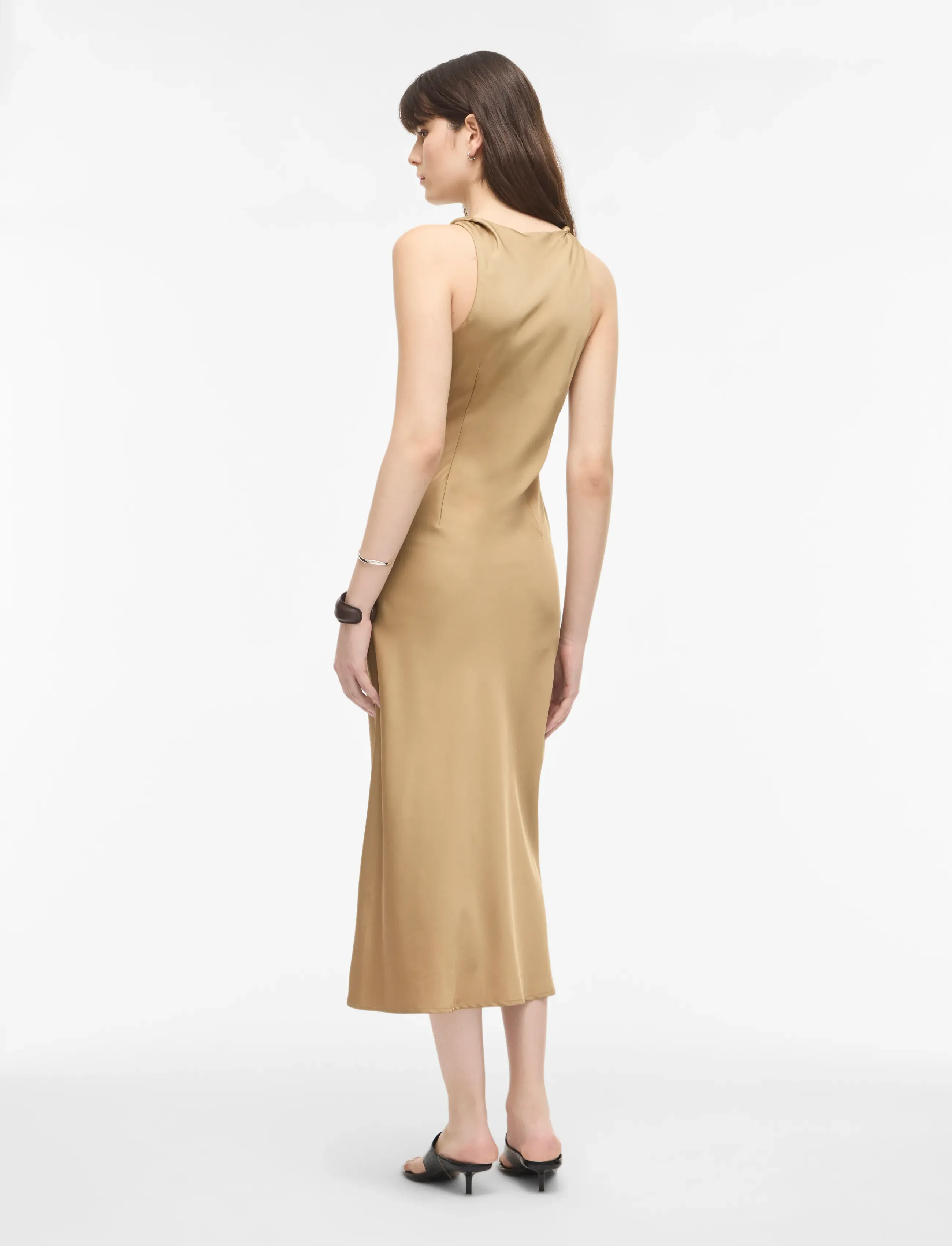 ROUGE EDIT - ROUSHYRAS S/L MIDI DRESS/2 - midi kjoler - petrified oak - 3