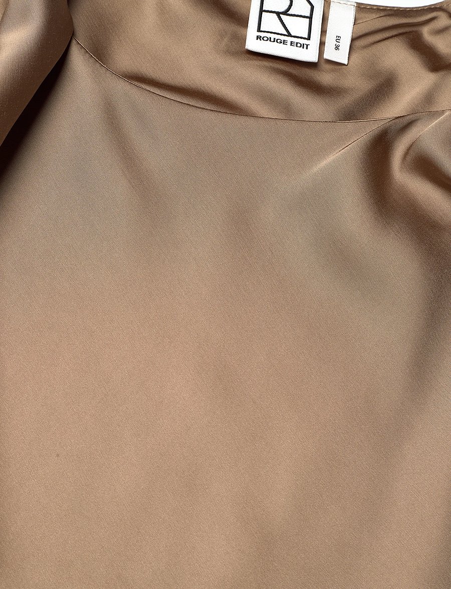 ROUGE EDIT - ROUSHYRAS S/L MIDI DRESS/2 - midi kjoler - petrified oak - 4