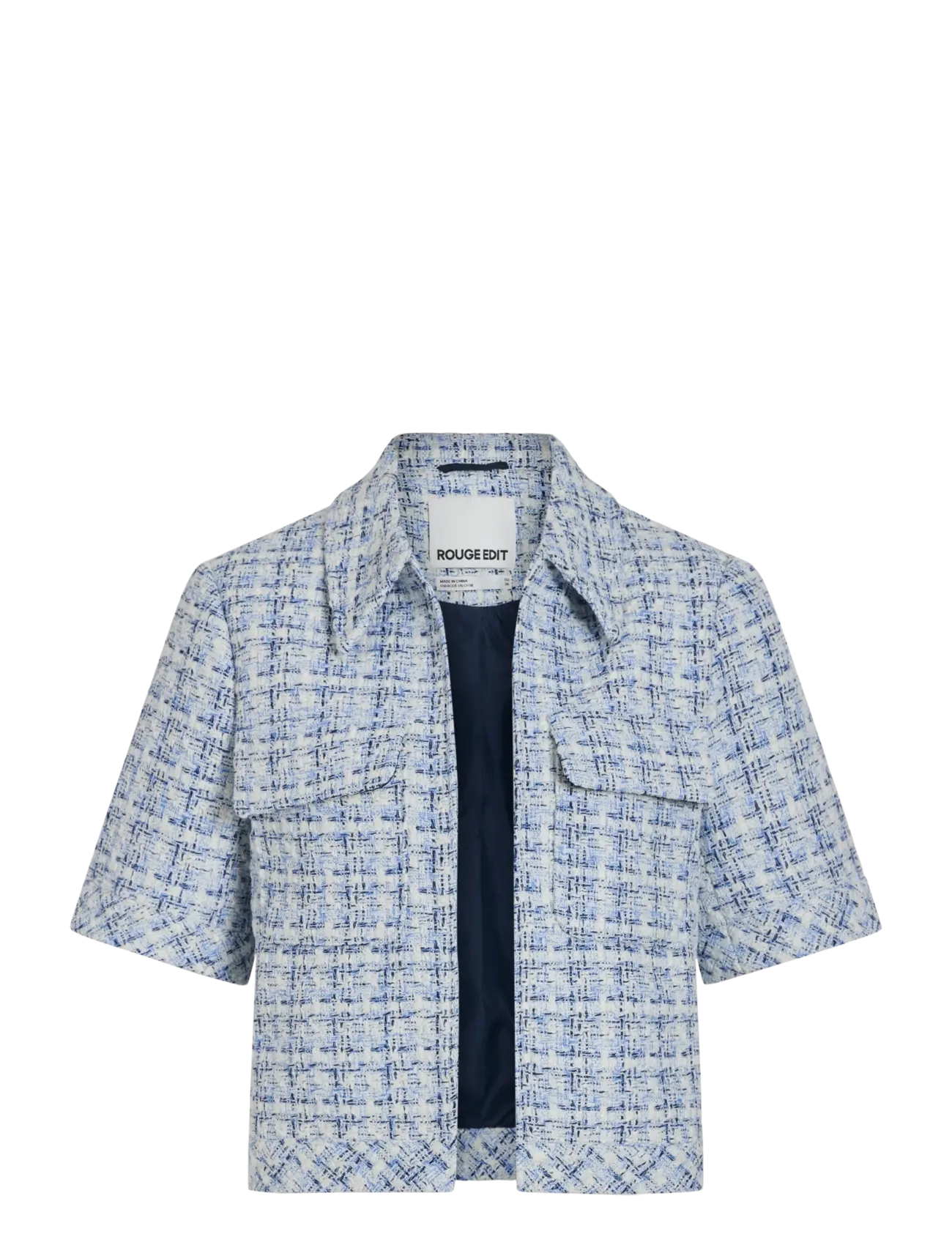 ROUGE EDIT Rounantes 2/4 Kurz Blazer Patterned - 42 - Damen