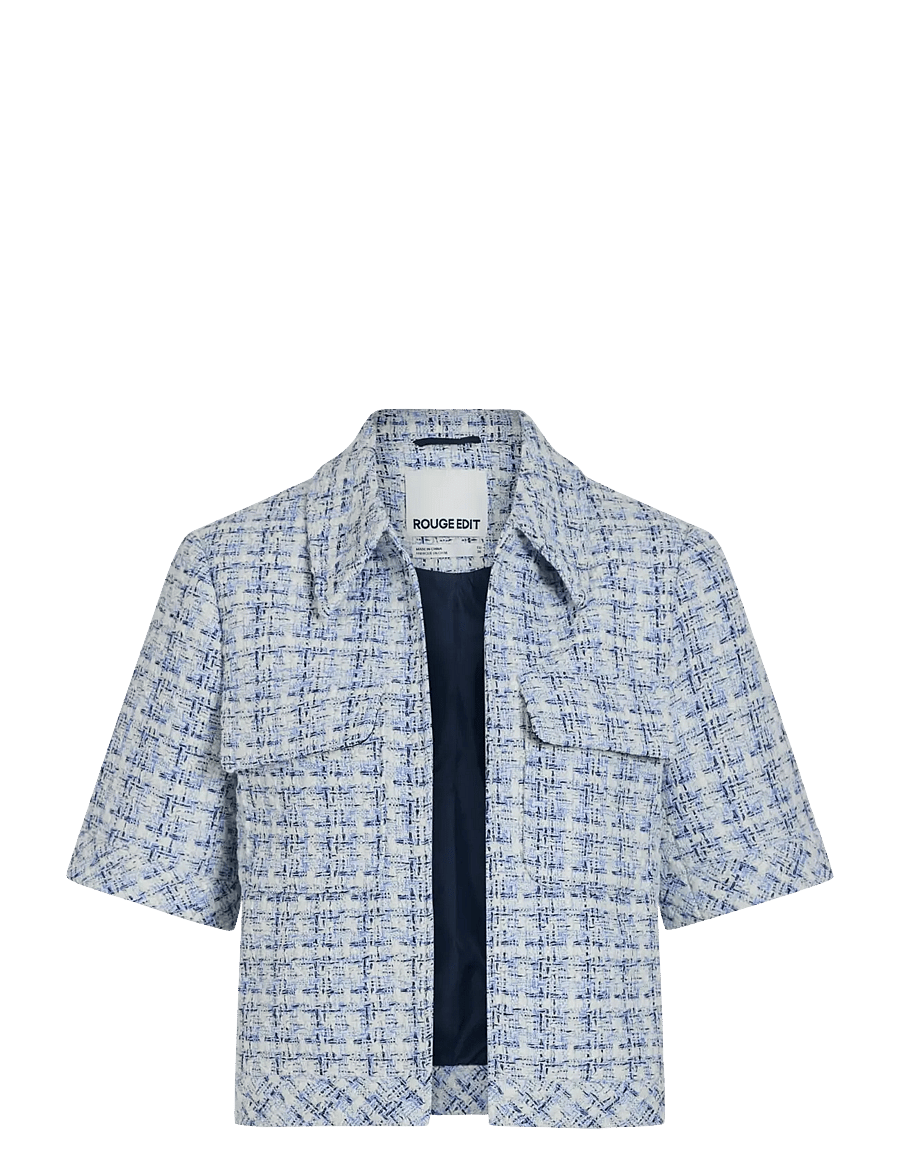 ROUGE EDIT - ROUNANTES 2/4 SHORT BLAZER - lühikesed jakid - little boy blue - 1