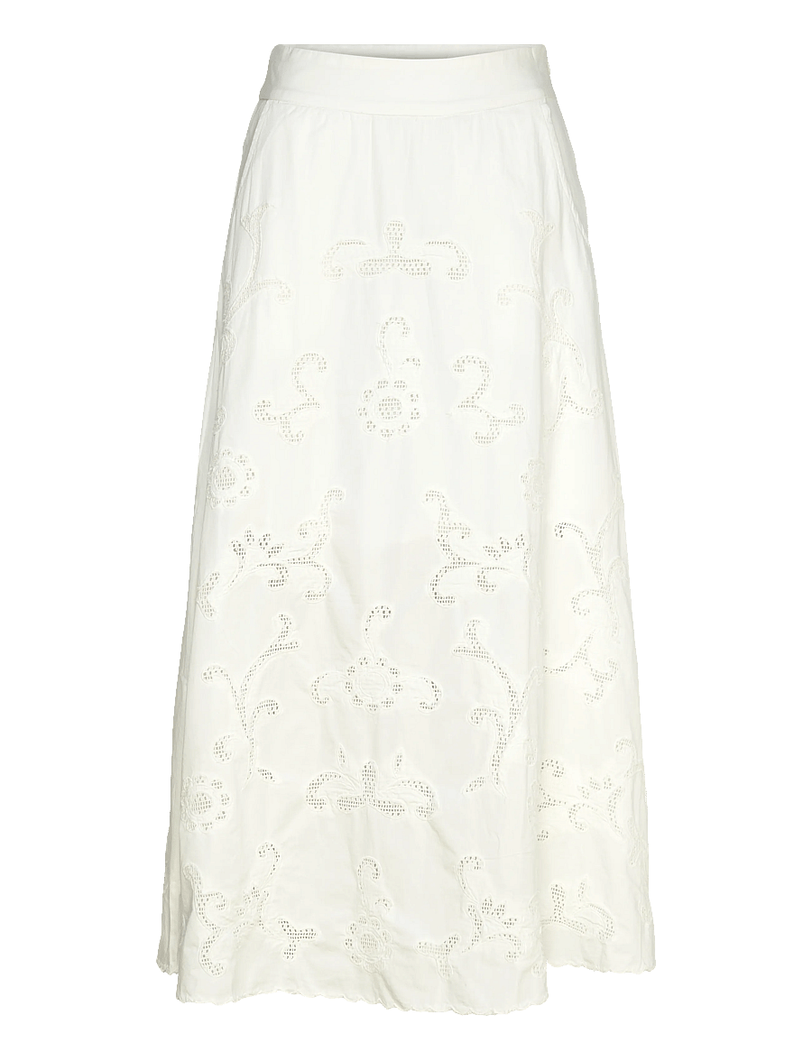 ROUGE EDIT - ROUAMELINE HW ANKLE SKIRT/1 - maksiseelikud - cloud dancer - 1