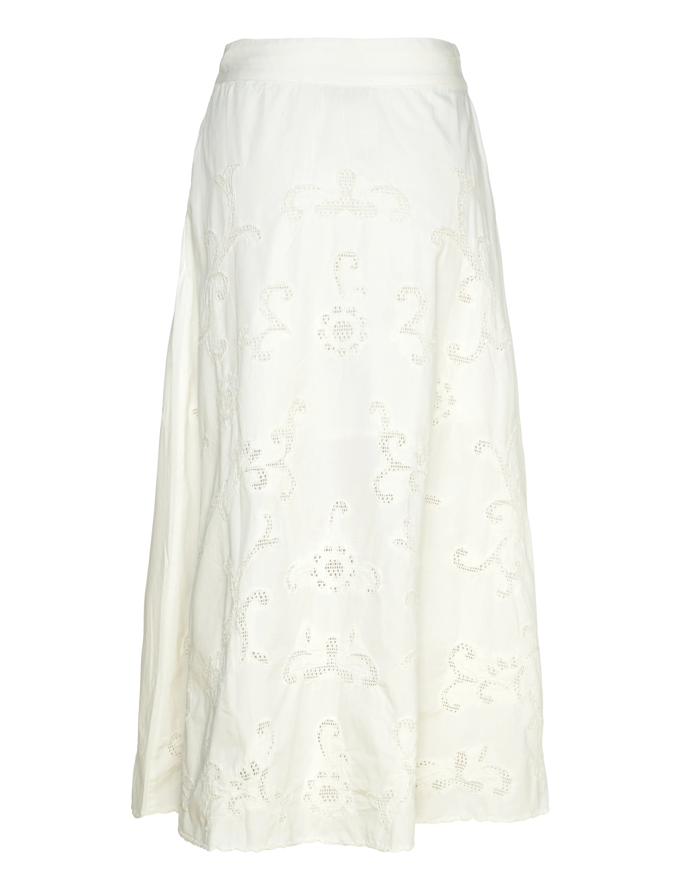 ROUGE EDIT - ROUAMELINE HW ANKLE SKIRT/1 - maksiseelikud - cloud dancer - 2