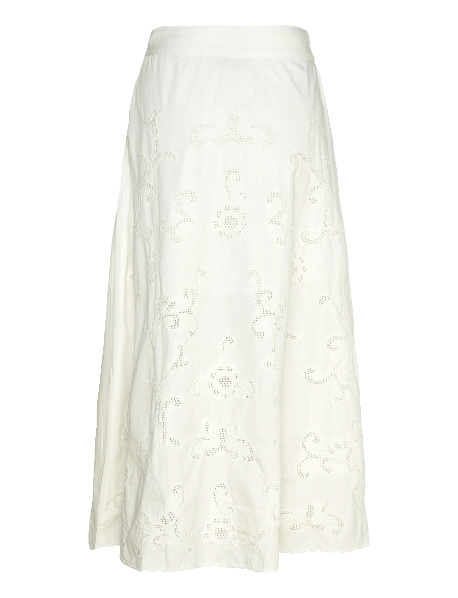 ROUGE EDIT - ROUAMELINE HW ANKLE SKIRT/1 - maksiseelikud - cloud dancer - 2