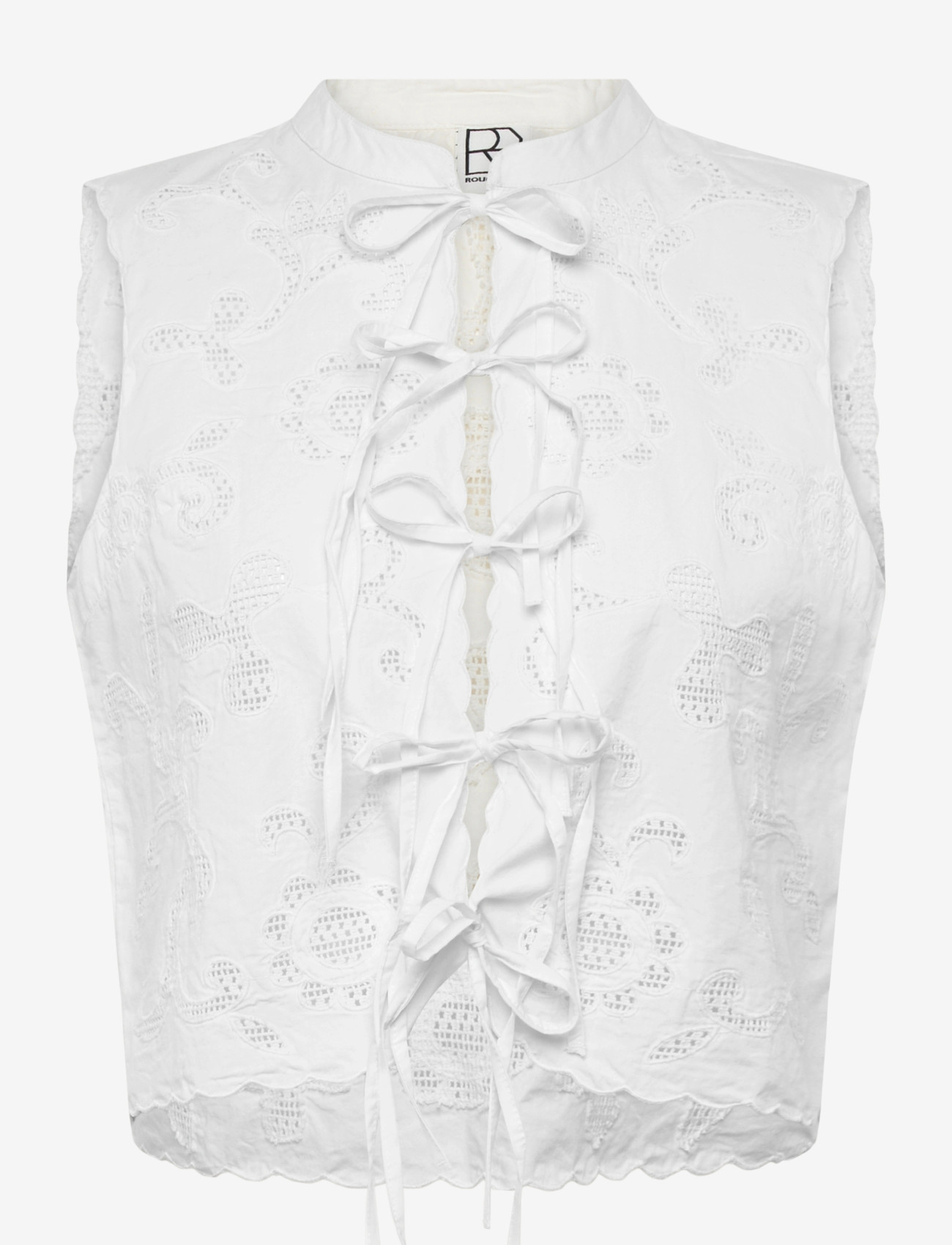ROUGE EDIT - ROUAMELINE S/L CHINA COLLAR TOP/1 - Ärmellose blusen - cloud dancer - 1