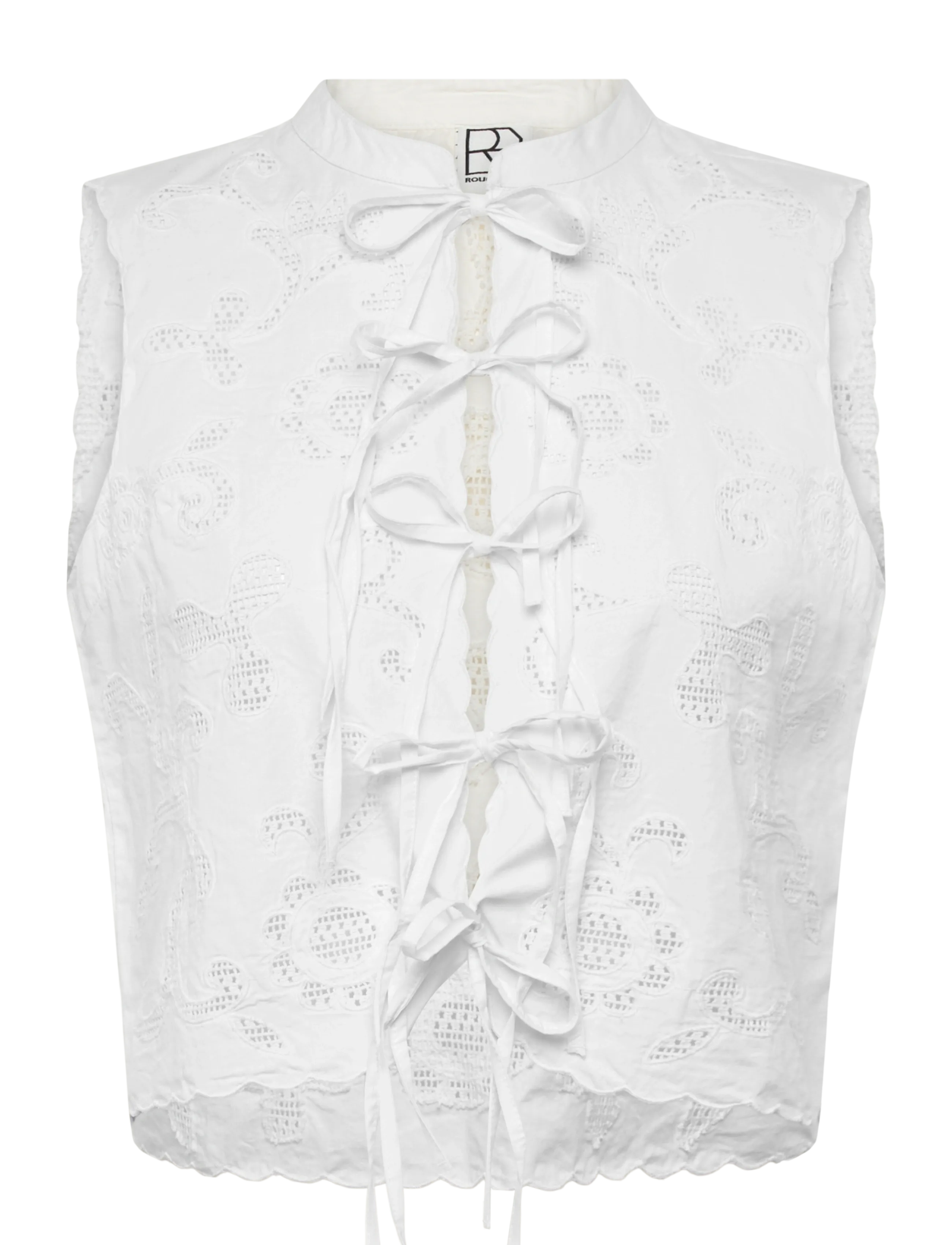 ROUGE EDIT ROUAMELINE S/L CHINA COLLAR TOP/1 - ROUGE EDIT - CLOUD DANCER / white