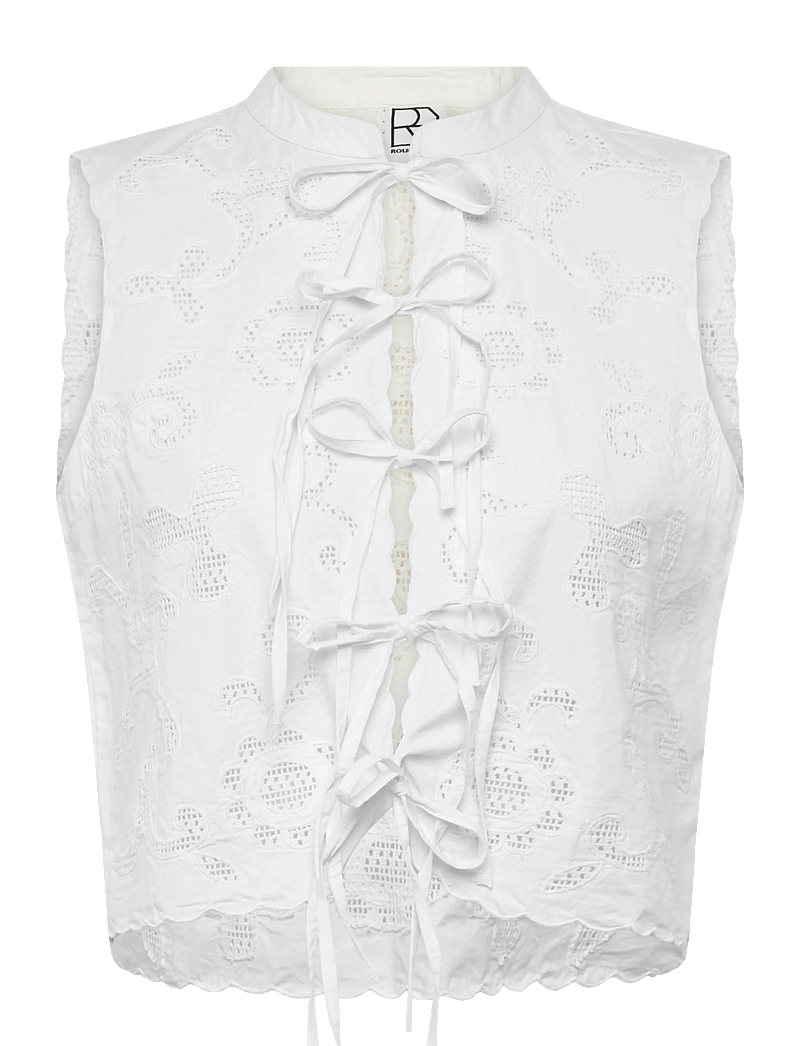 ROUGE EDIT - ROUAMELINE S/L CHINA COLLAR TOP/1 - Ärmellose blusen - cloud dancer - 1
