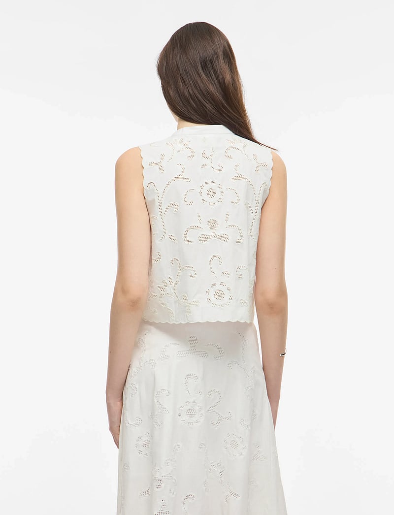 ROUGE EDIT - ROUAMELINE S/L CHINA COLLAR TOP/1 - Ärmellose blusen - cloud dancer - 3