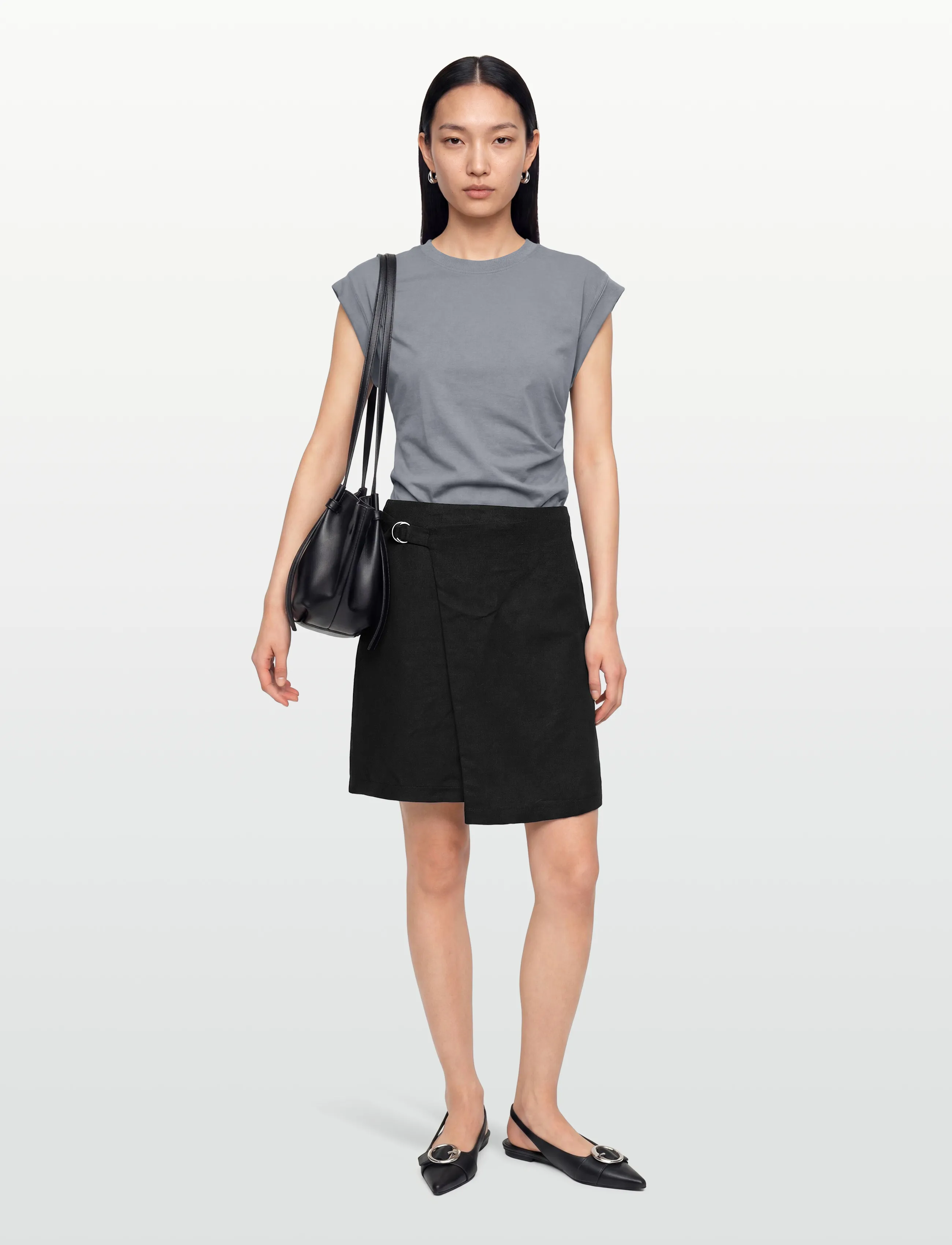ROUGE EDIT ROUSUMMER HW SHORT SKIRT - Hõlmikseelikud - METEORITE / black