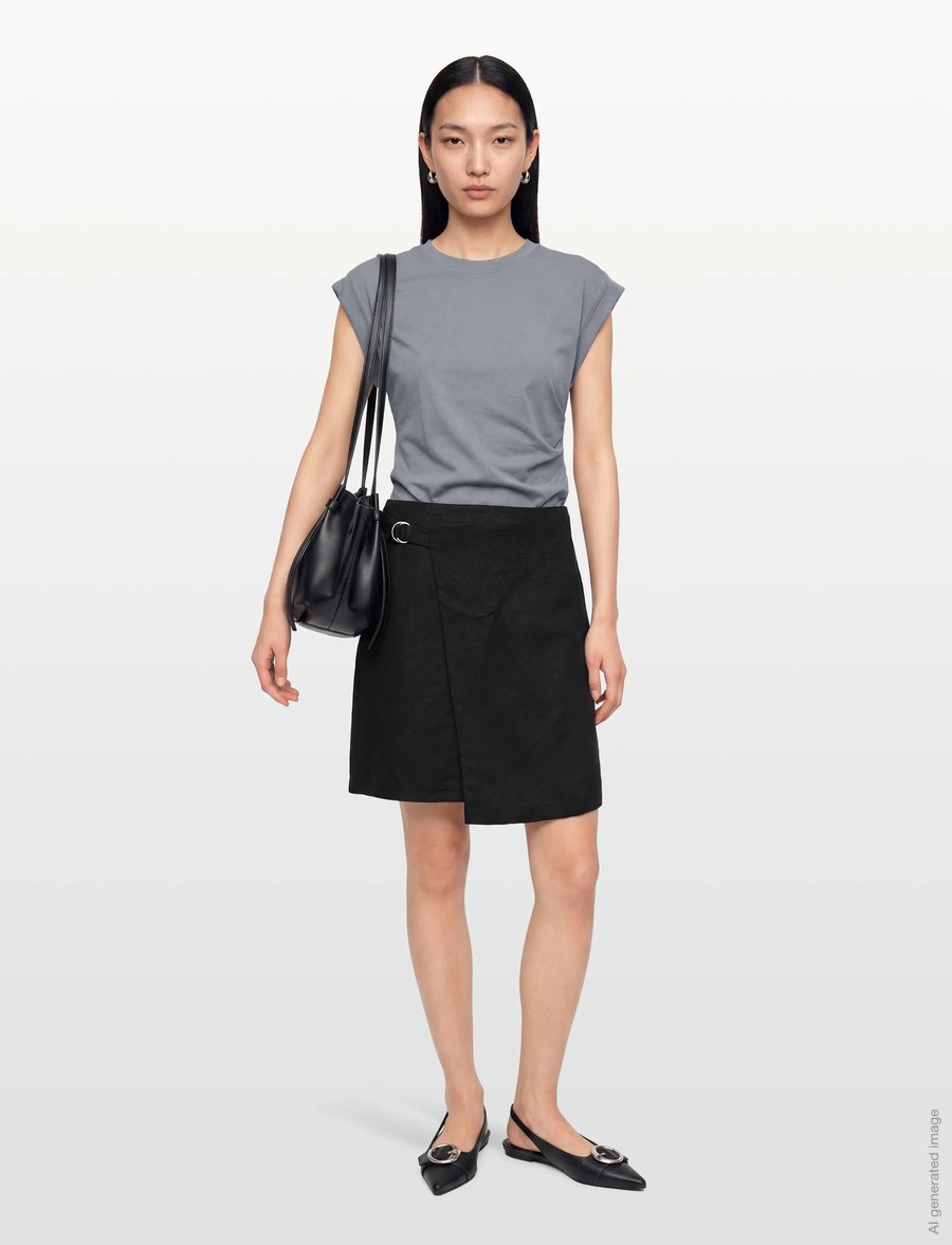 ROUGE EDIT - ROUSUMMER HW SHORT SKIRT - wickelröcke - meteorite - 0