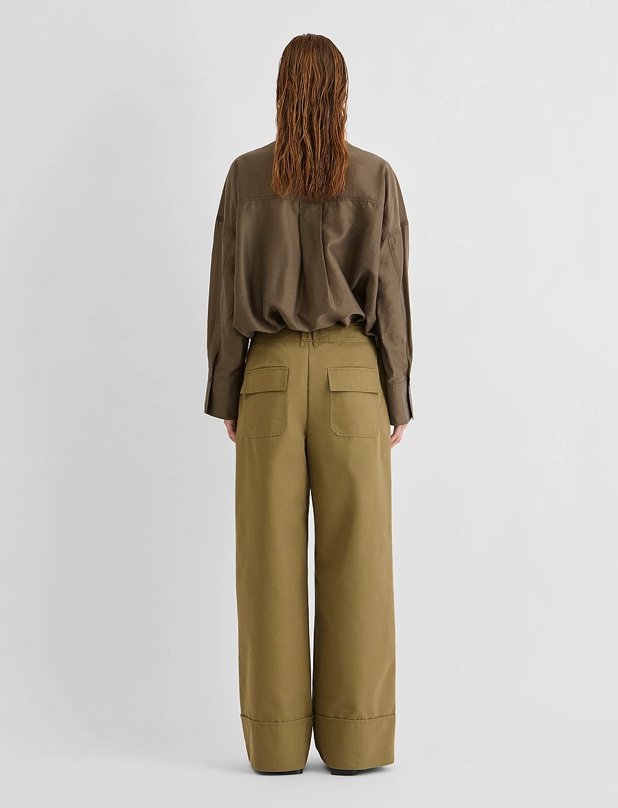ROUGE EDIT - ROUFRANCIE RW WF F/L TROUSER/3 - hosen mit weitem bein - gothic olive - 3