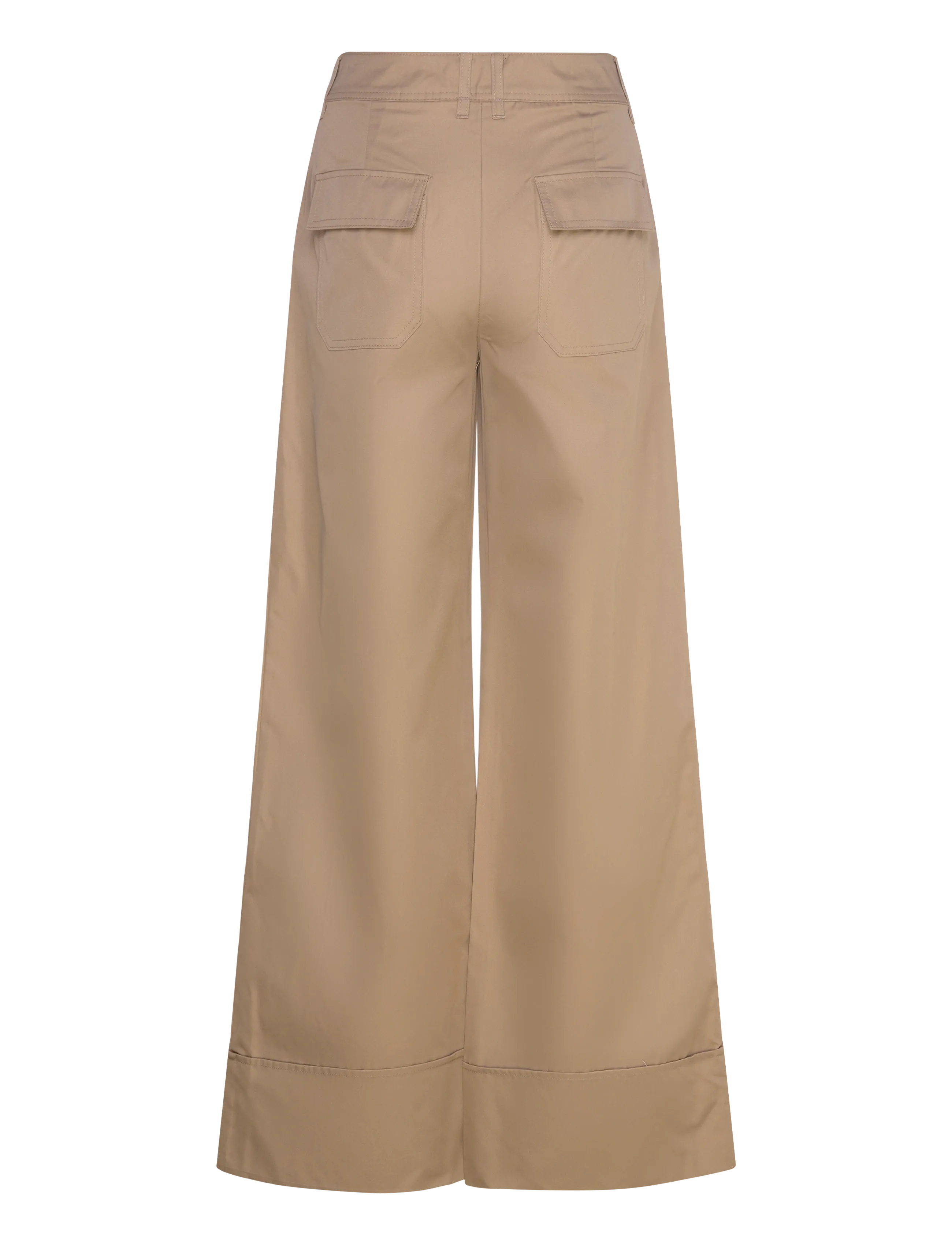 ROUGE EDIT - ROUFRANCIE RW WF F/L TROUSER/2 - hosen mit weitem bein - petrified oak - 2