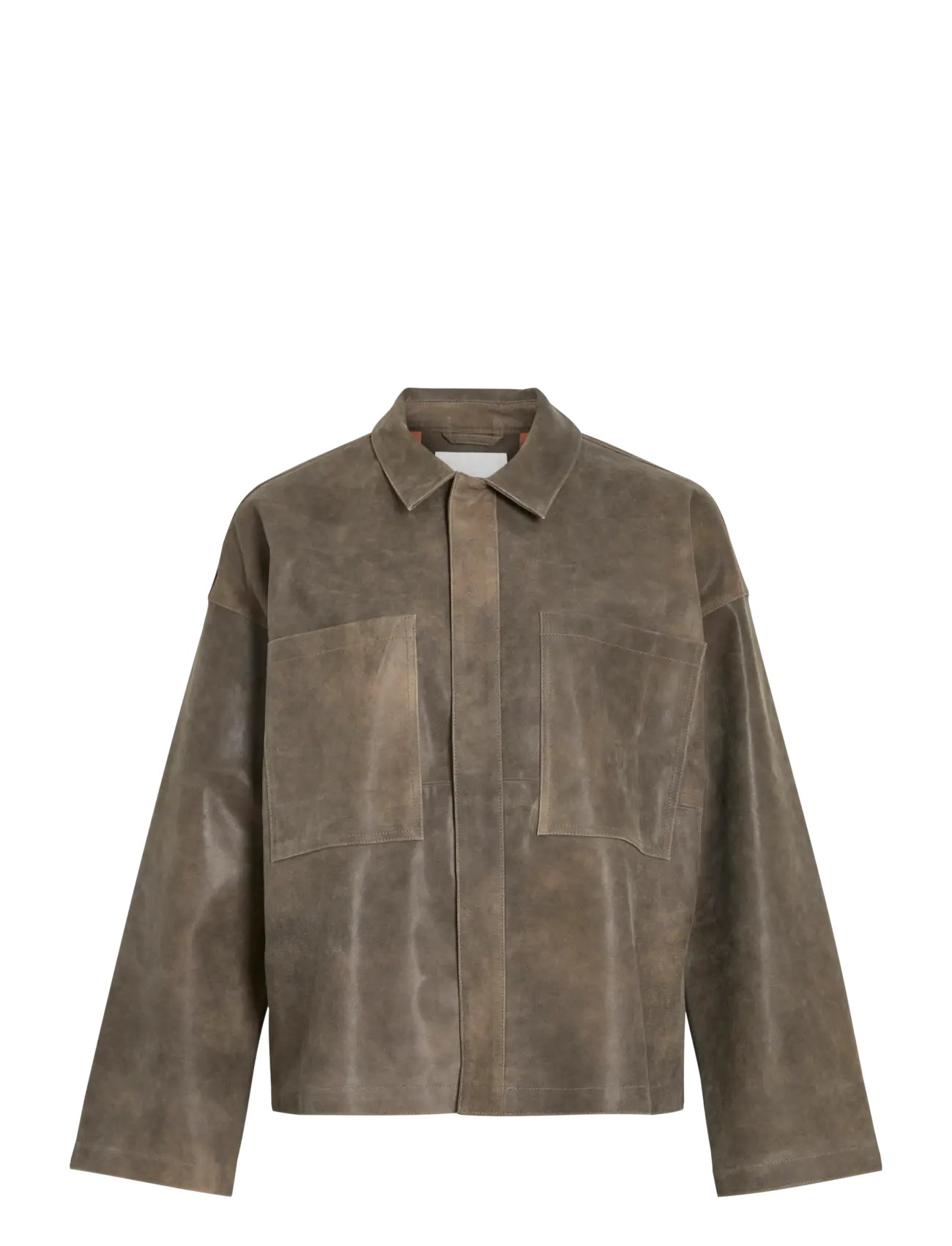 ROUGE EDIT ROUNILA LS LEATHER OVERSHIRT/1 - ROUGE EDIT - PETRIFIED OAK / brown