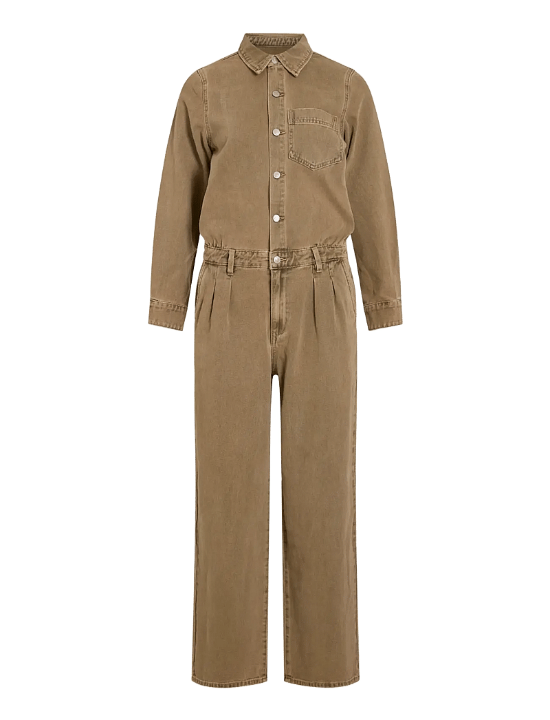 ROUGE EDIT - ROUJOLIE LS DENIM JUMPSUIT - buksedragter - petrified oak - 0