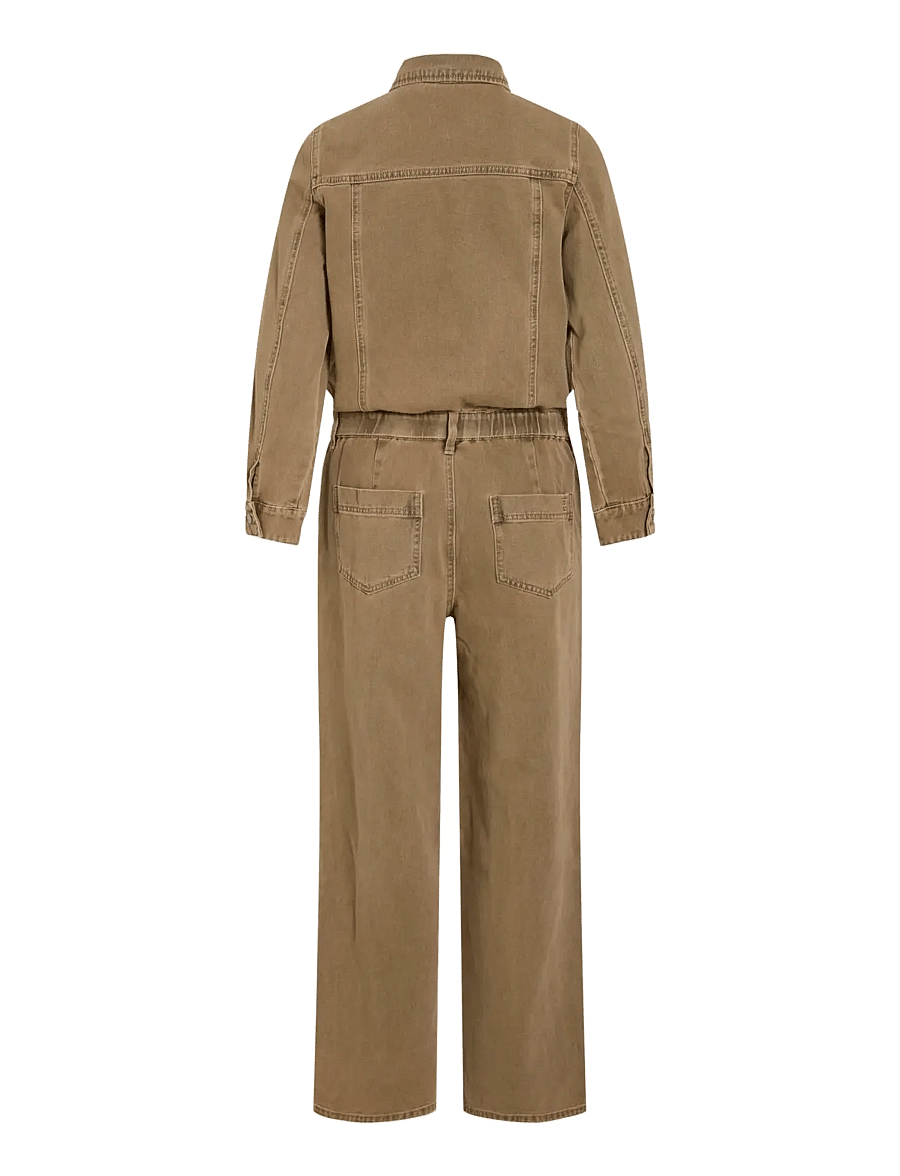 ROUGE EDIT - ROUJOLIE LS DENIM JUMPSUIT - jumpsuits - petrified oak - 1