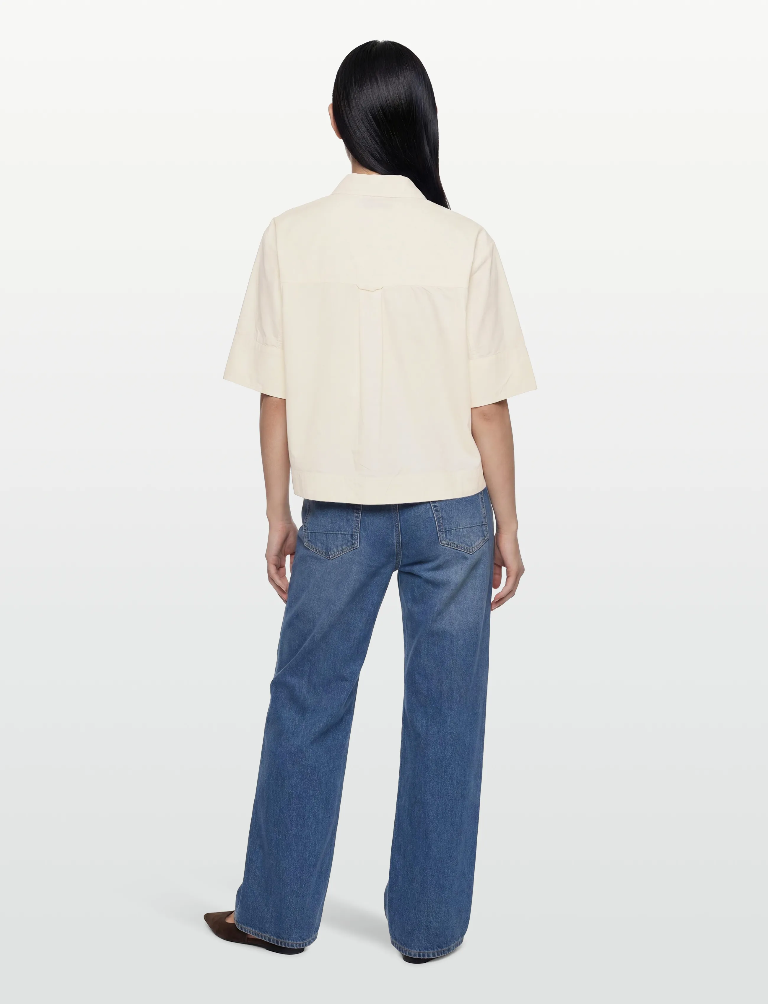 ROUGE EDIT - ROUNETTY 2/4 SHIRT - kurzärmlige hemden - birch - 4