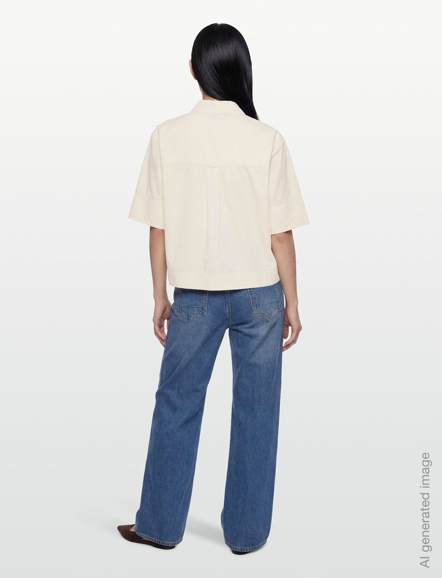 ROUGE EDIT - ROUNETTY 2/4 SHIRT - kurzärmlige hemden - birch - 5