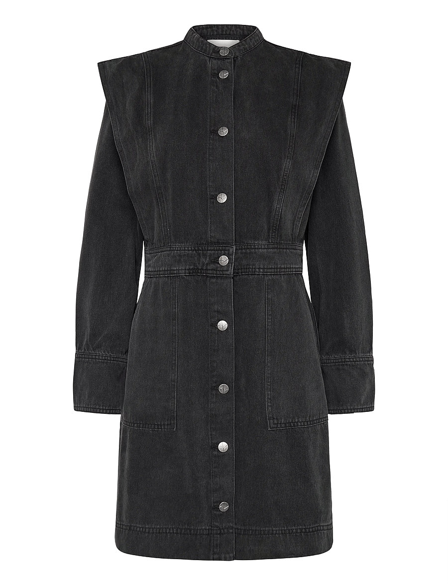 ROUGE EDIT - ROUMORA LS SHORT DENIM DRESS - särkkleidid - meteorite - 1