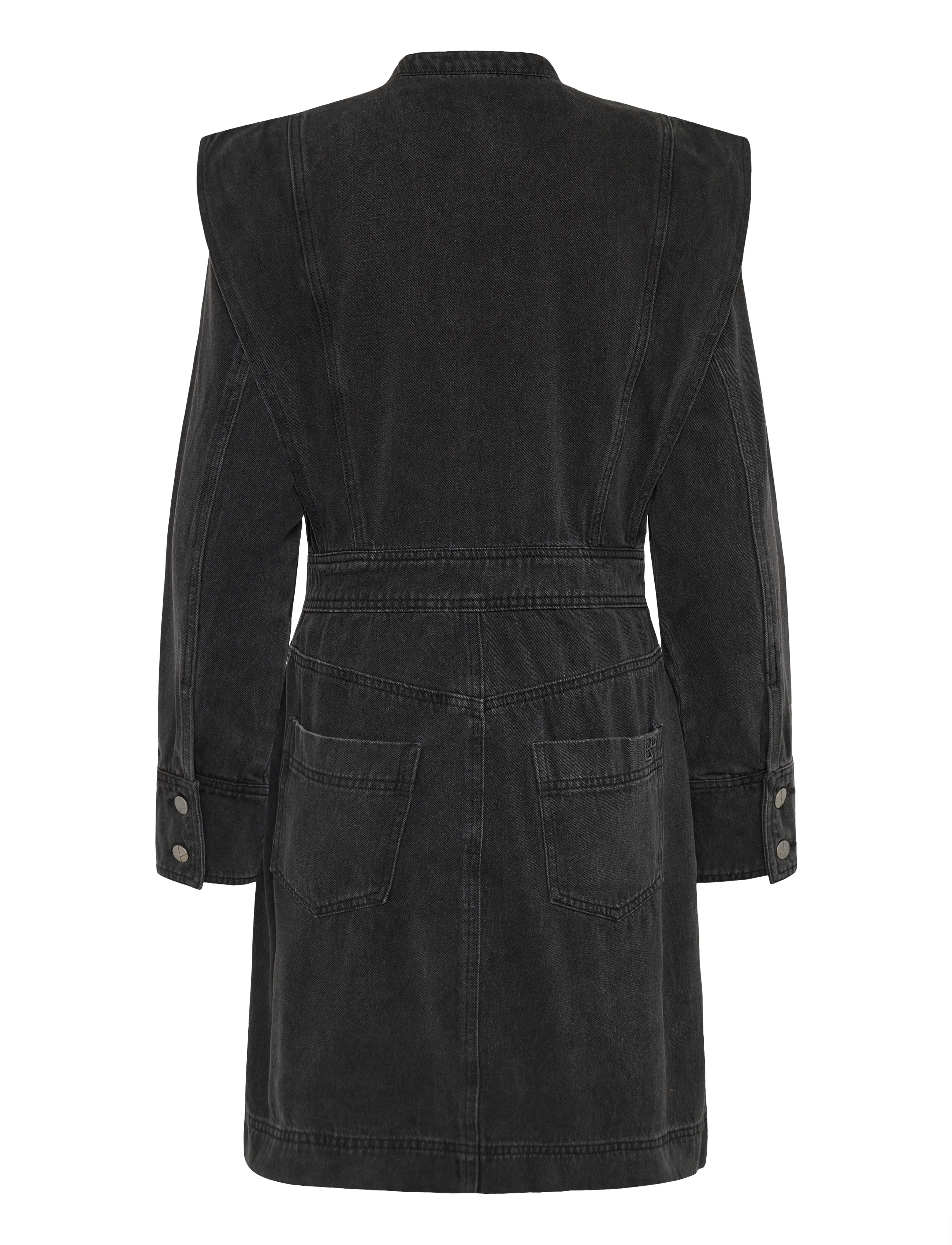 ROUGE EDIT - ROUMORA LS SHORT DENIM DRESS - shirt dresses - meteorite - 2
