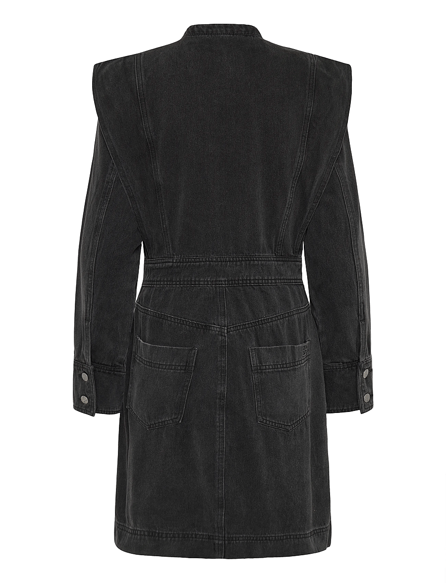 ROUGE EDIT - ROUMORA LS SHORT DENIM DRESS - särkkleidid - meteorite - 2