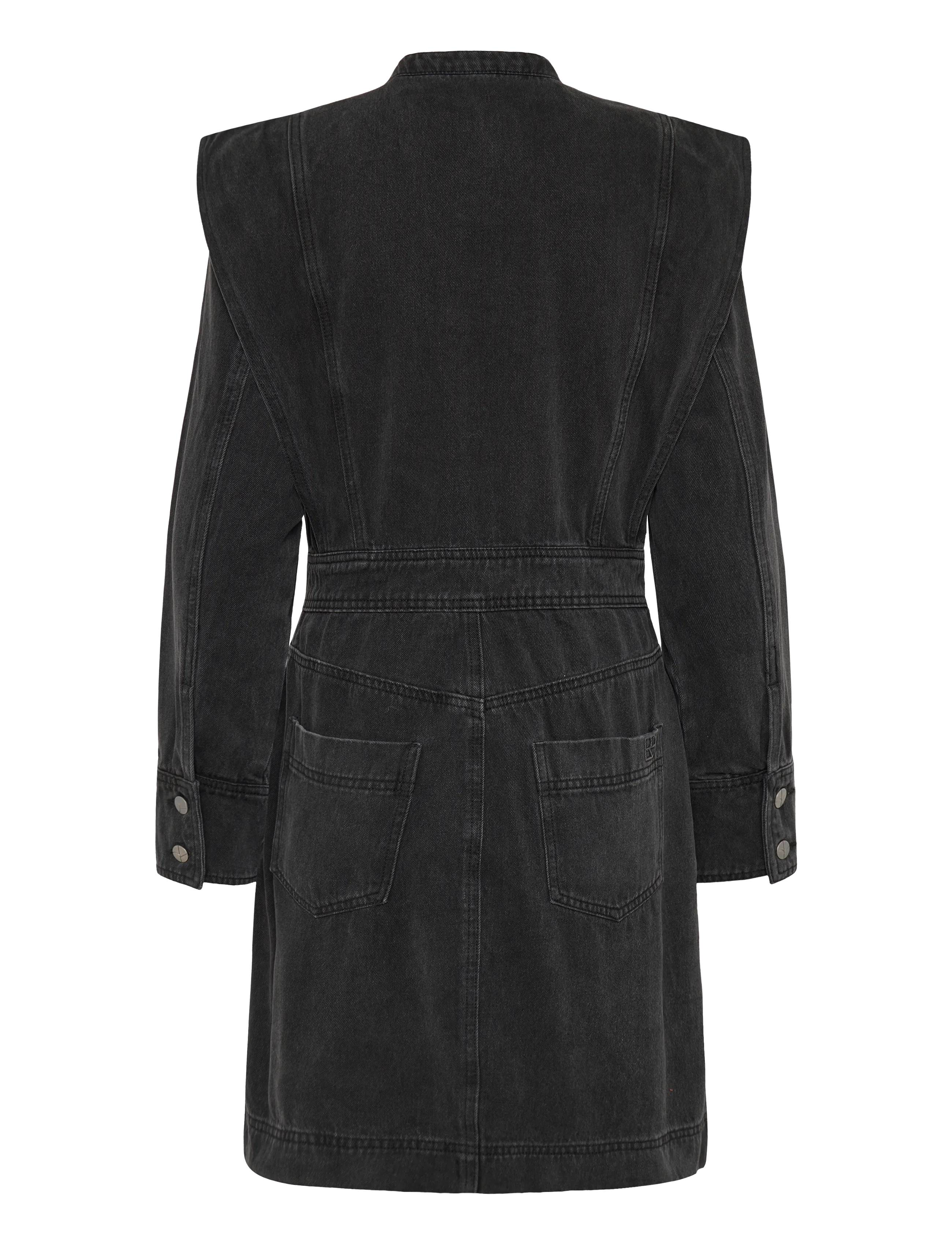 ROUGE EDIT - ROUMORA LS SHORT DENIM DRESS - skjortklänningar - meteorite - 2