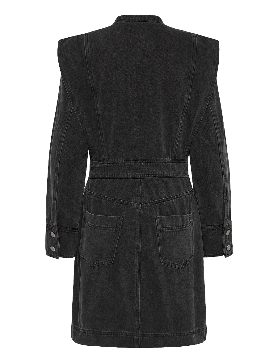 ROUGE EDIT - ROUMORA LS SHORT DENIM DRESS - skjortklänningar - meteorite - 2