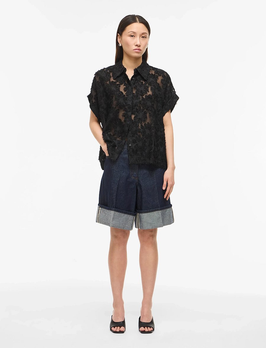 ROUGE EDIT - ROUKYOTO S/S SHIRT/2 - lühikeste varrukatega särgid - meteorite - 4