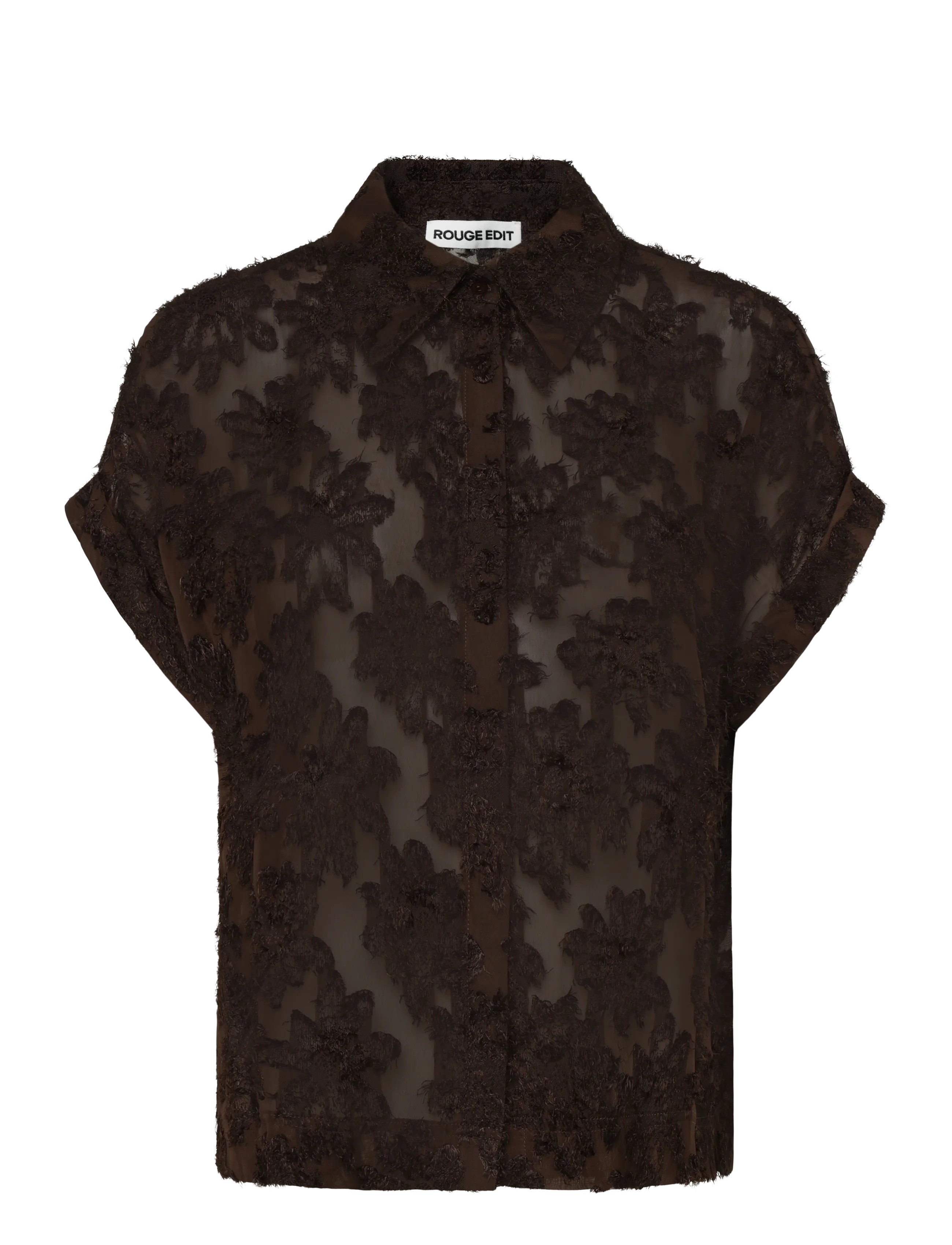 ROUGE EDIT ROUKYOTO S/S SHIRT/2 - Tøj - SEAL BROWN / brown