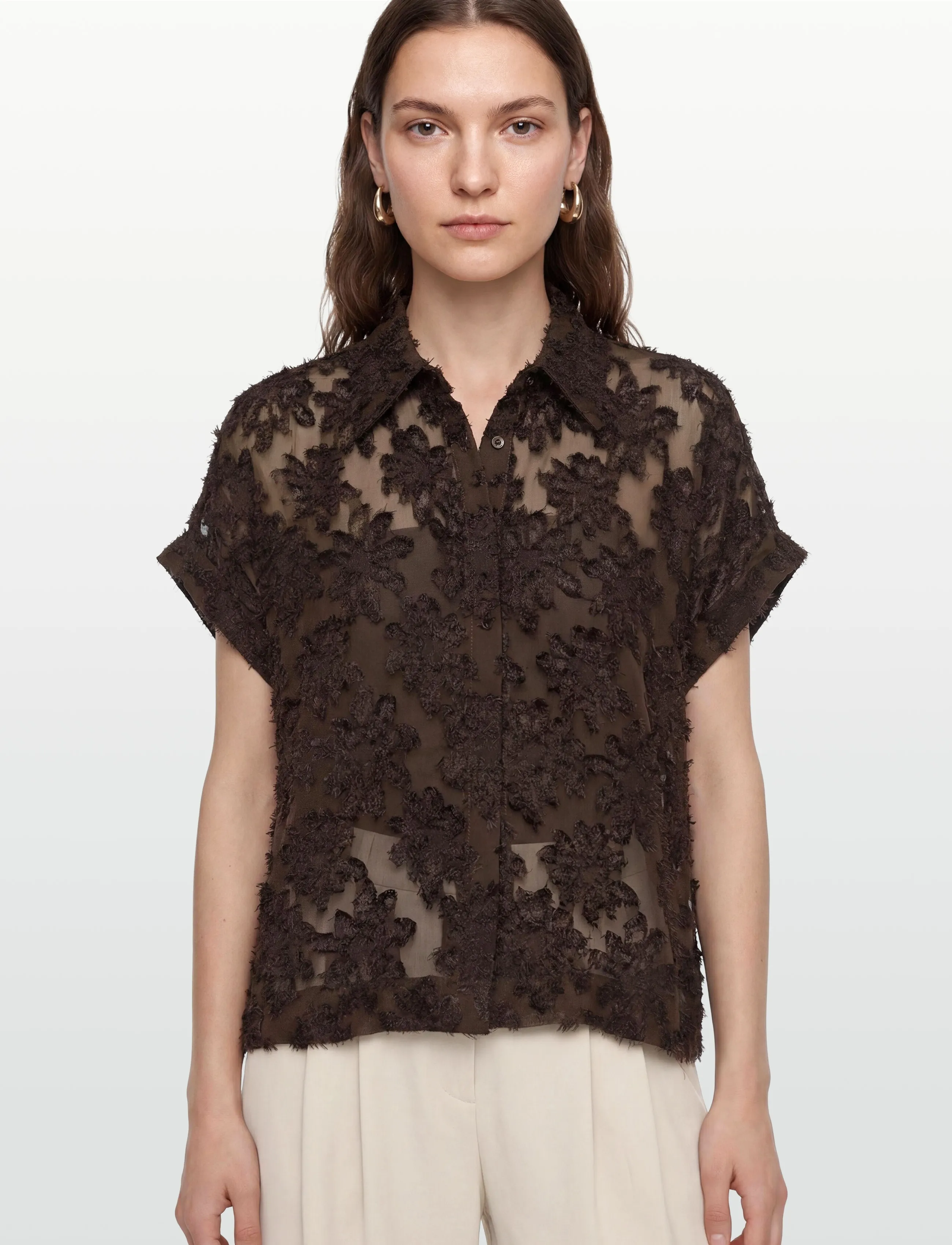 ROUGE EDIT - ROUKYOTO S/S SHIRT/2 - kortærmede skjorter - seal brown - 3