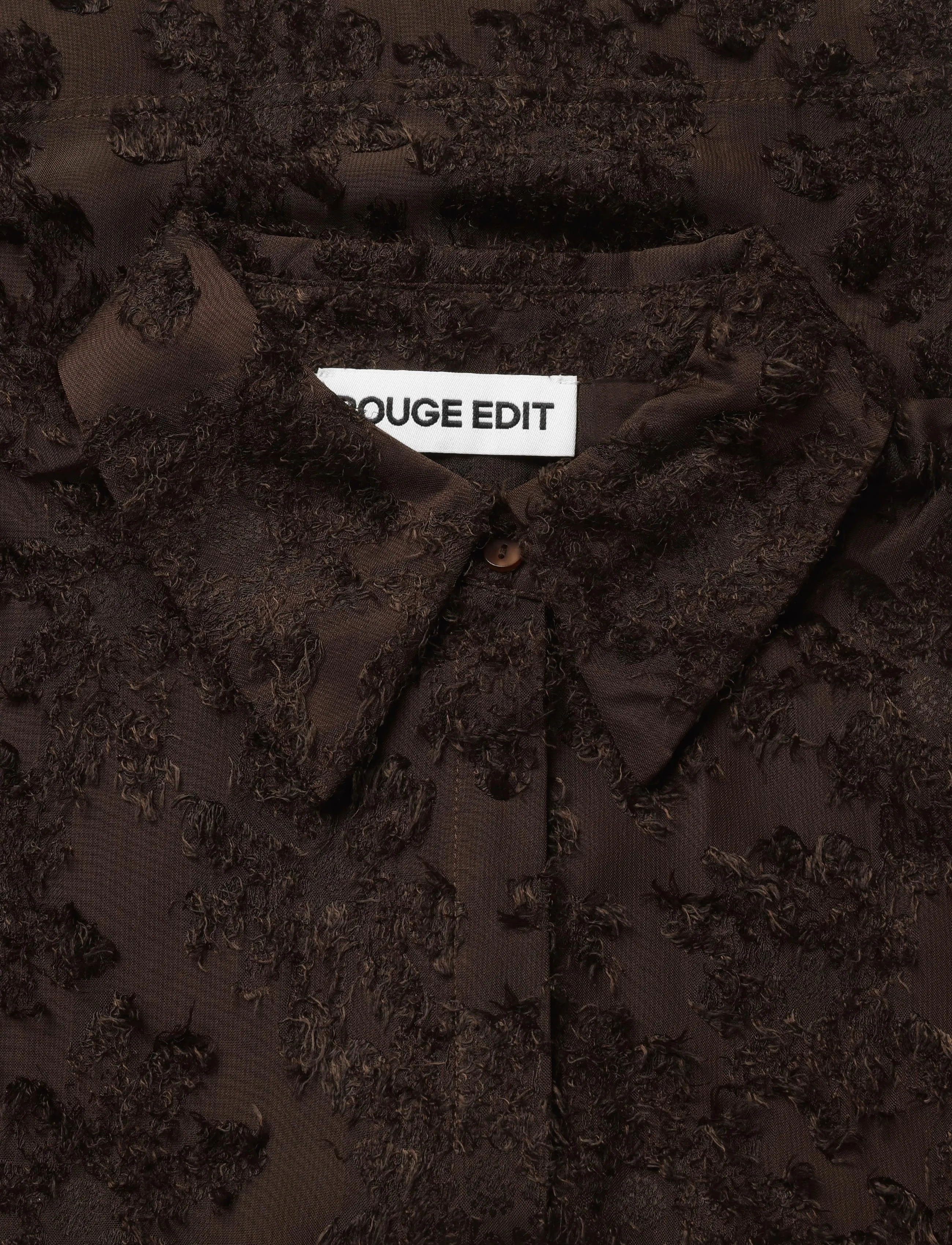 ROUGE EDIT - ROUKYOTO S/S SHIRT/2 - kortærmede skjorter - seal brown - 5