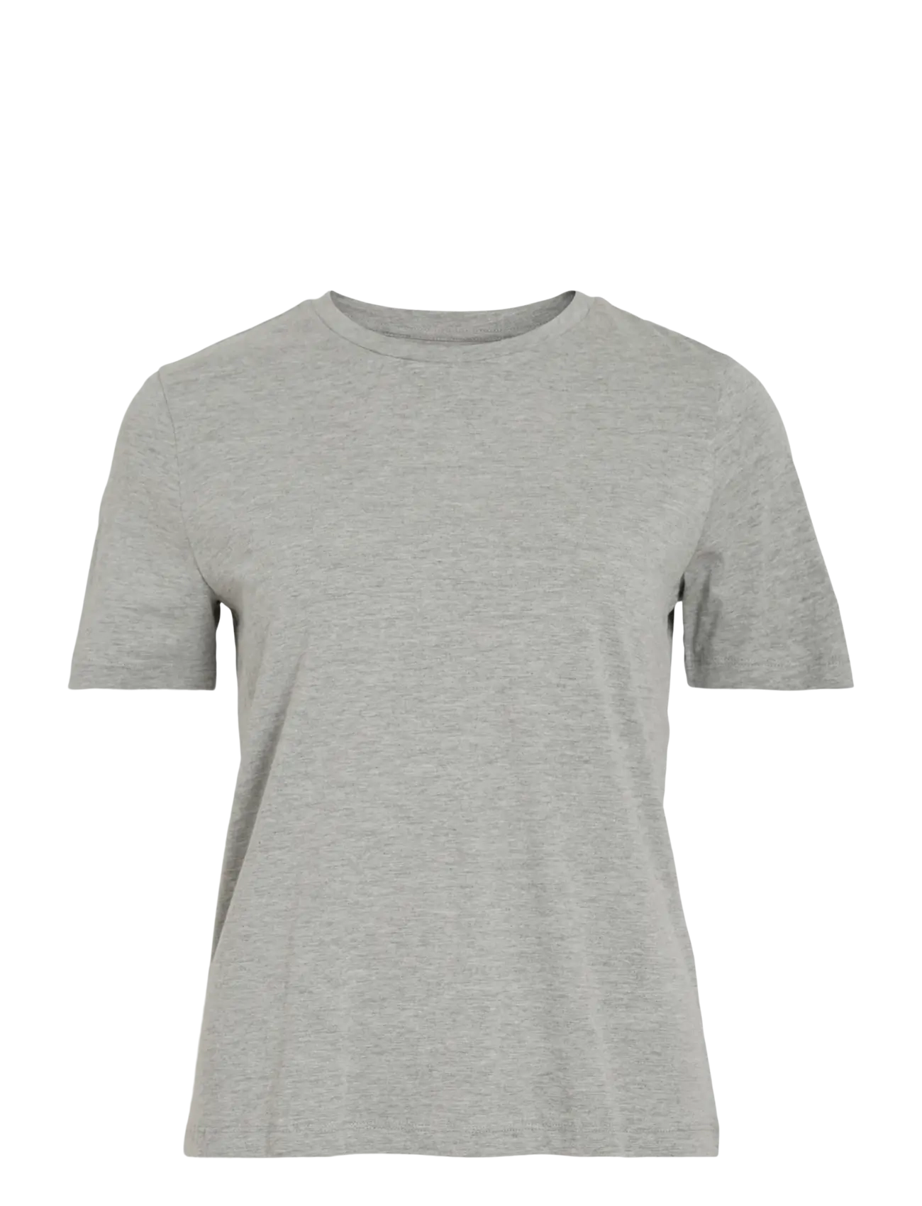 ROUGE EDIT ROUPIMA SS EMB. O-NECK TEE - ROUGE EDIT - LIGHT GREY MELANGE / grey