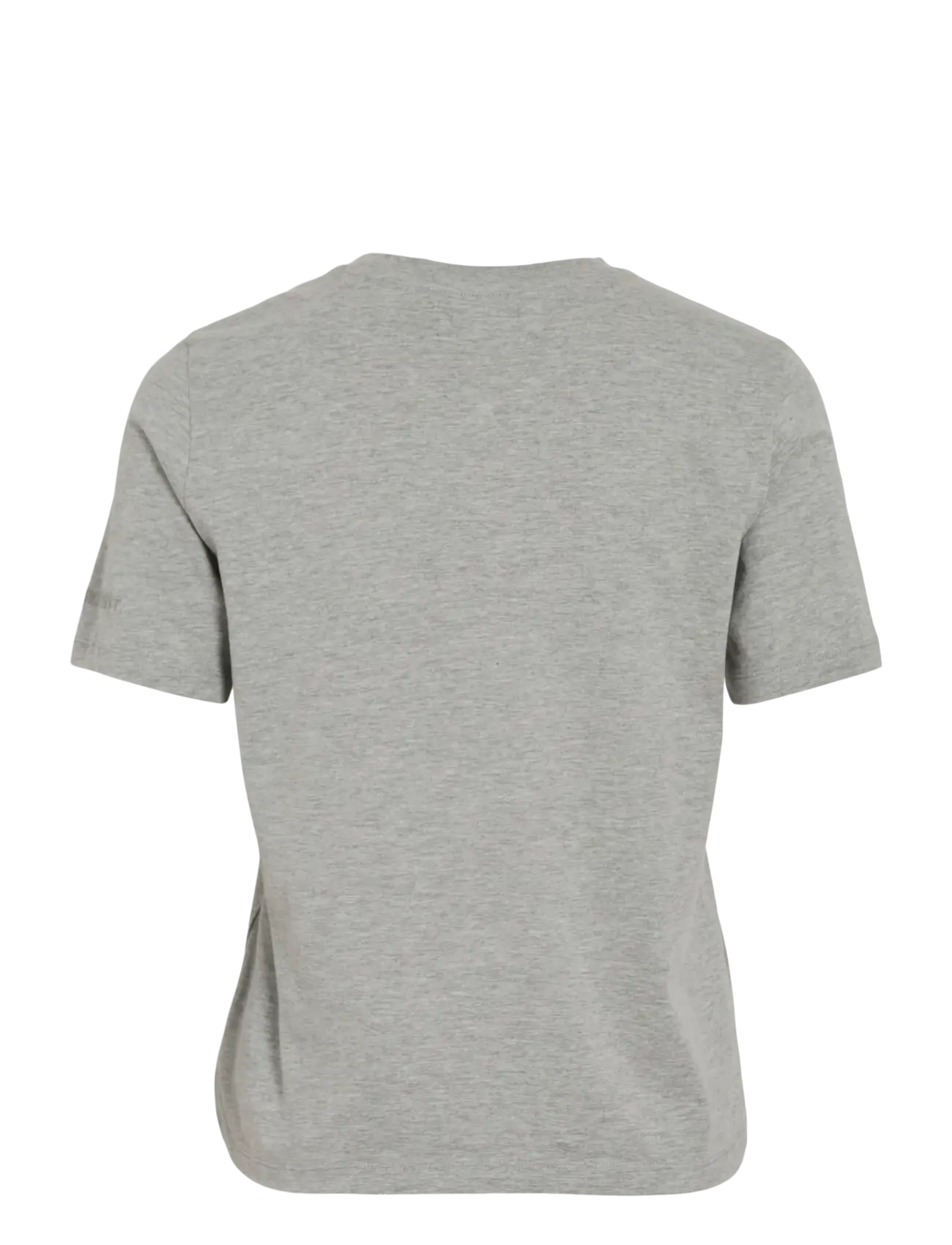 ROUGE EDIT - ROUPIMA SS EMB. O-NECK TEE - t-shirts - light grey melange - 2
