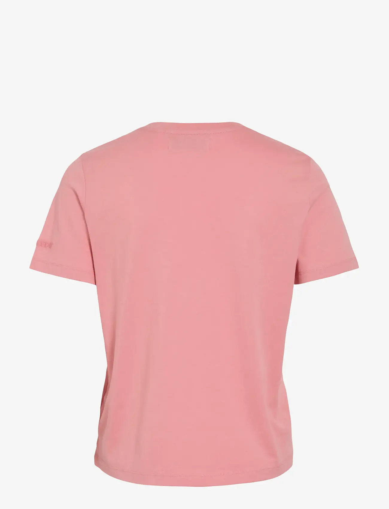 ROUGE EDIT - ROUPIMA SS EMB. O-NECK TEE - t-shirts - peach blossom - 2