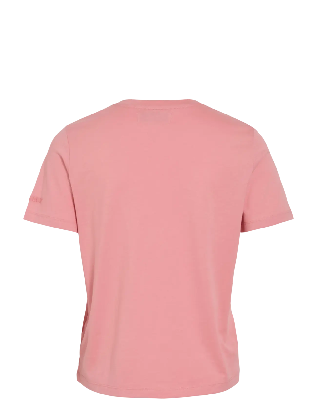 ROUGE EDIT - ROUPIMA SS EMB. O-NECK TEE - t-shirts - peach blossom - 2