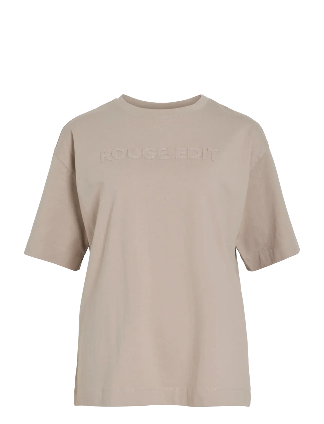 ROUGE EDIT ROUNELLA 2/4 O-NECK OVERSIZED TEE - ROUGE EDIT - DOVE / grey
