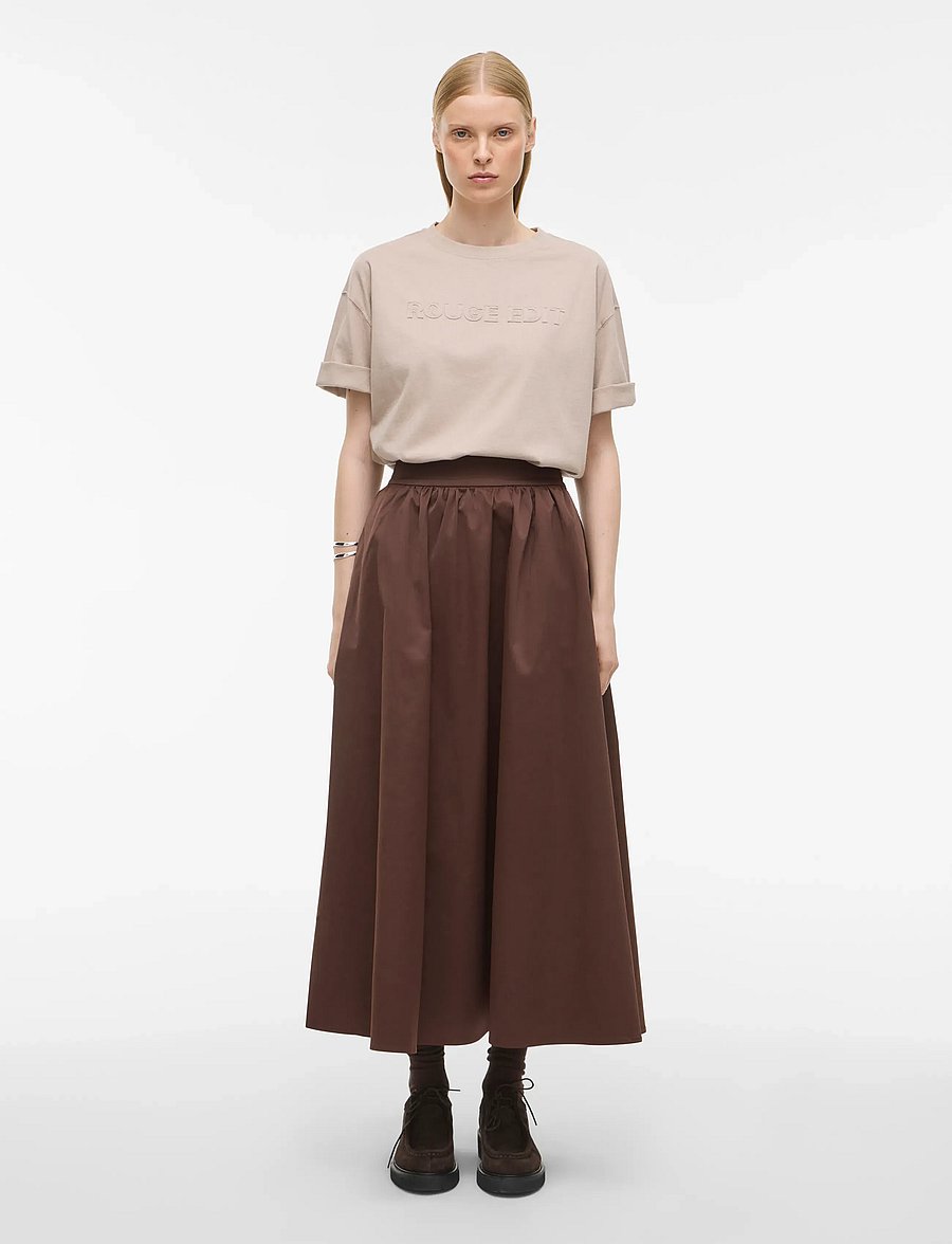 ROUGE EDIT - ROUNELLA 2/4 O-NECK OVERSIZED TEE - t-shirts - dove - 3