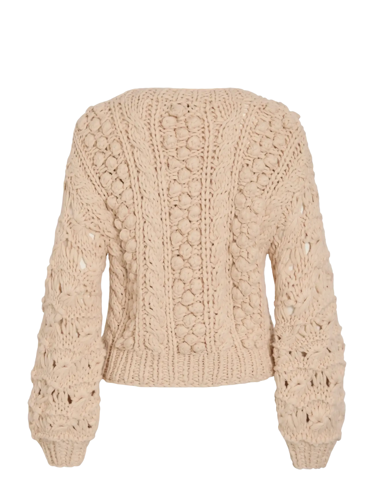 ROUGE EDIT - ROUAMELIA LS V-NECK CARDIGAN - cardigans - oatmeal - 2