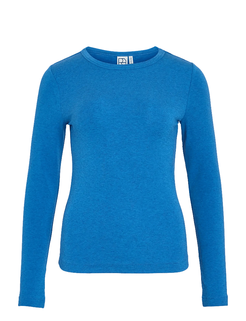 ROUGE EDIT - ROUMAPLE L/S O-NECK TEE/2 - langærmede toppe - directoire blue - 1