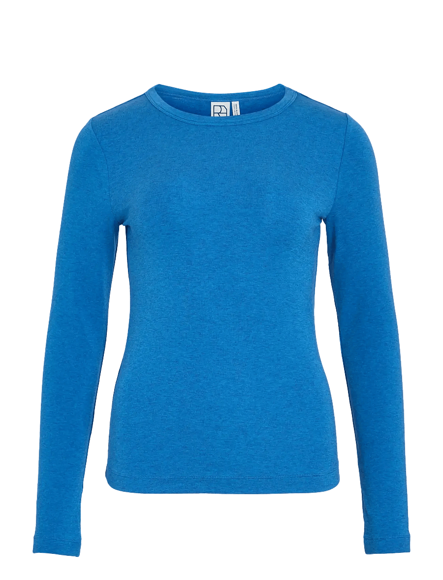 ROUGE EDIT - ROUMAPLE L/S O-NECK TEE/2 - långärmade toppar - directoire blue - 1