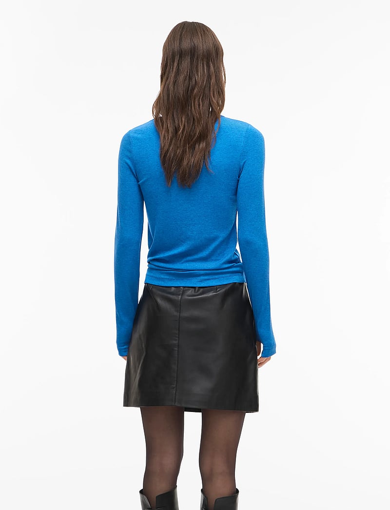 ROUGE EDIT - ROUMAPLE L/S O-NECK TEE/2 - langærmede toppe - directoire blue - 3