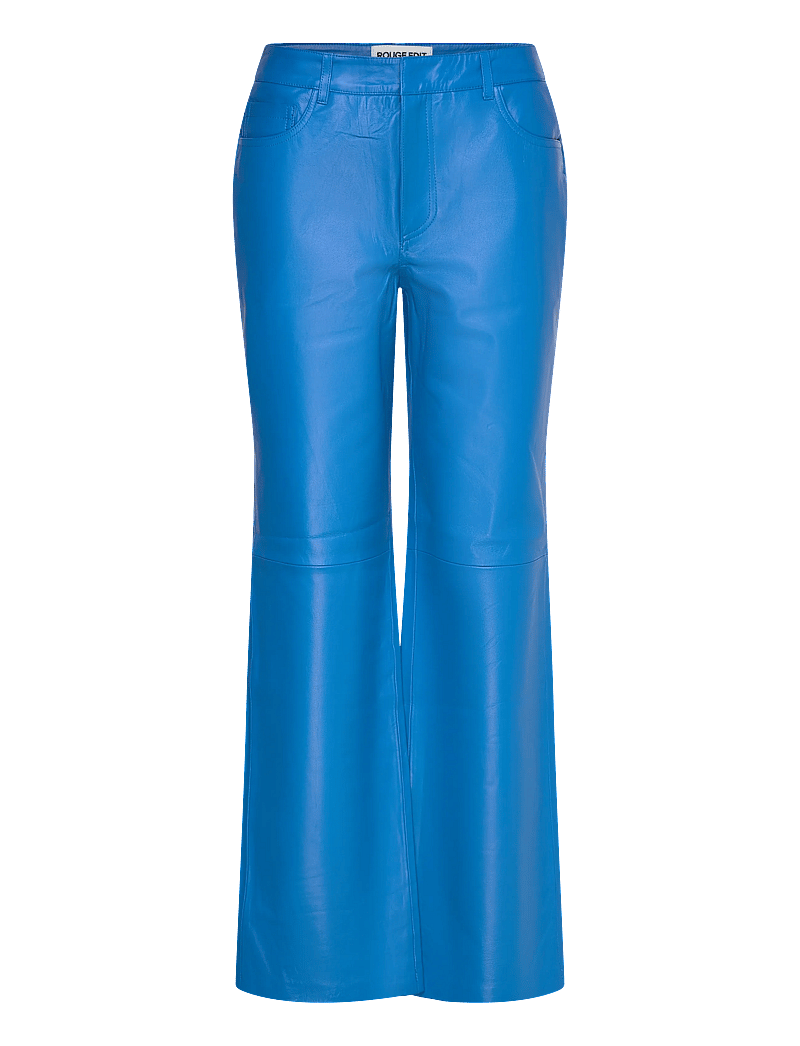 ROUGE EDIT - ROUCARREY RW S/F LEATHER TROUSERS - schlaghose - directoire blue - 0